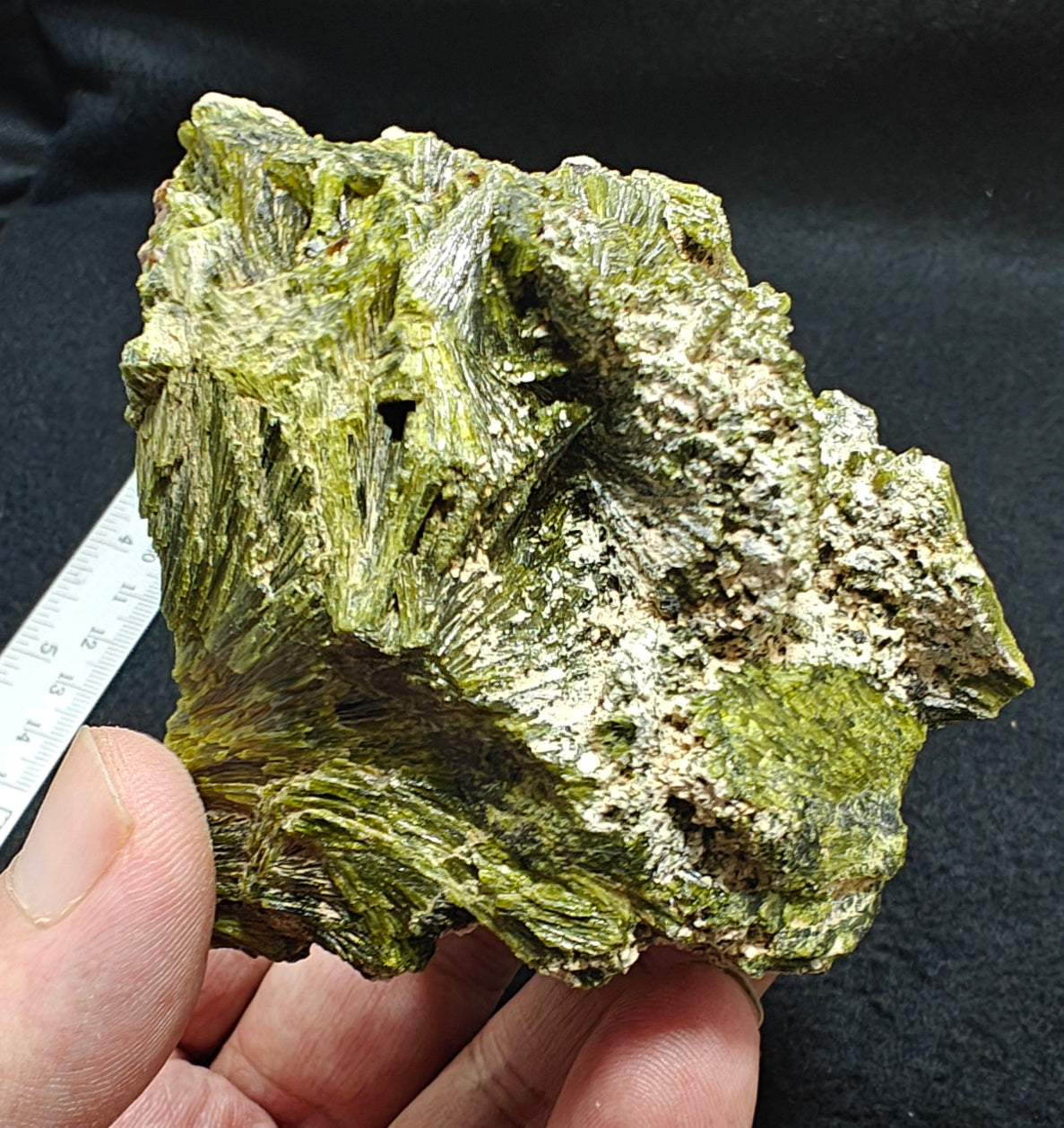 Natural Epidote cluster spray like formation 342 grams