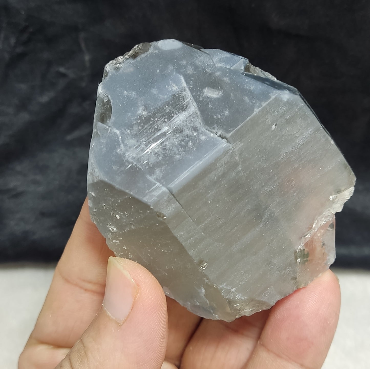 Natural Terminated Indicolite Blue Quartz Smoky Crystal 140 grams