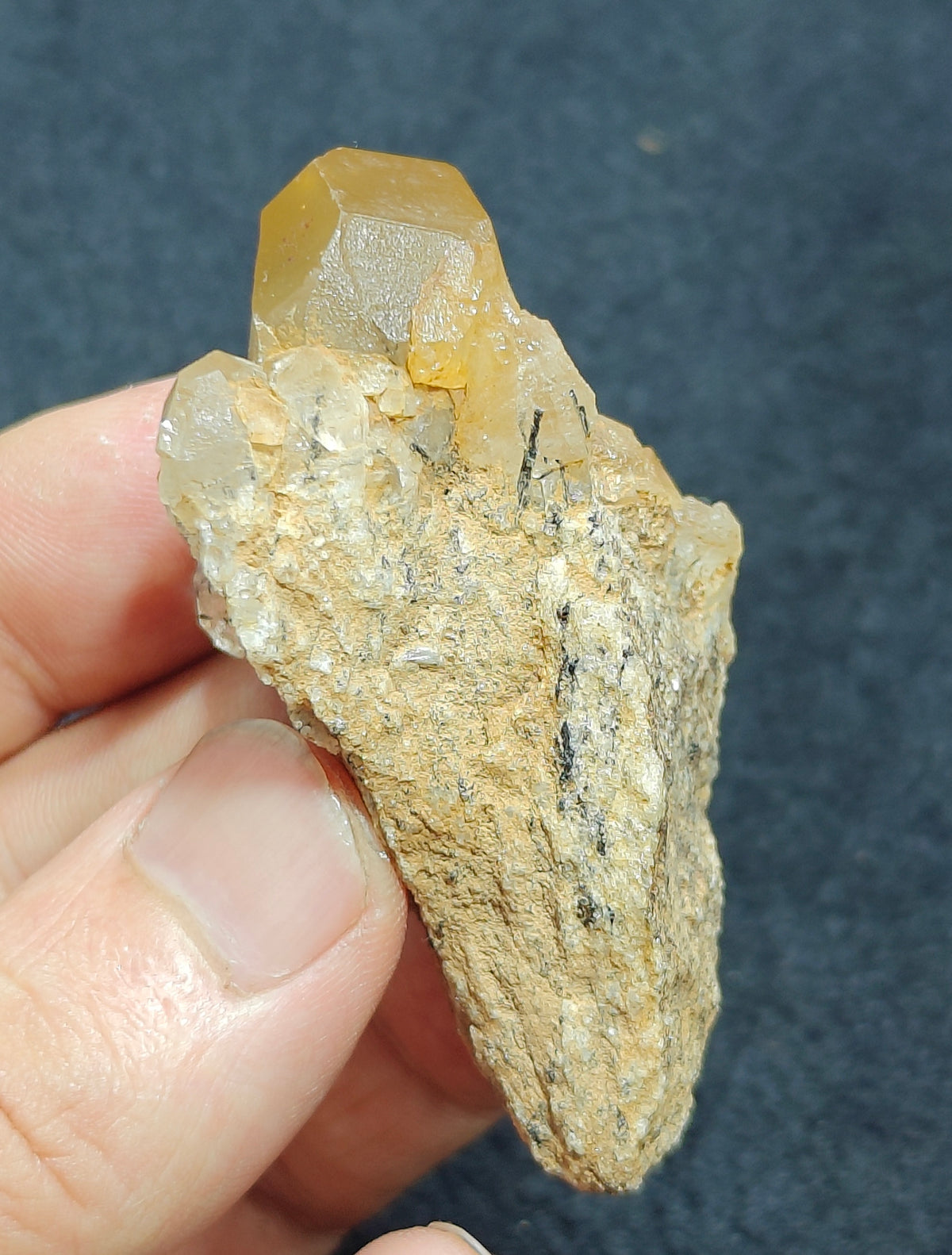 Astrophyllite Quartz with aegirine inclusions 53 grams