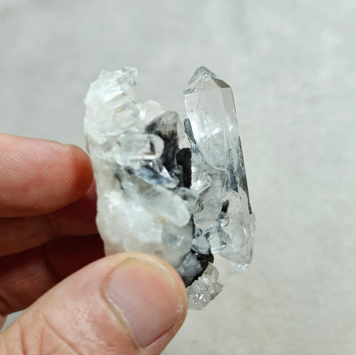 Natural brookite quartz cluster 62 grams