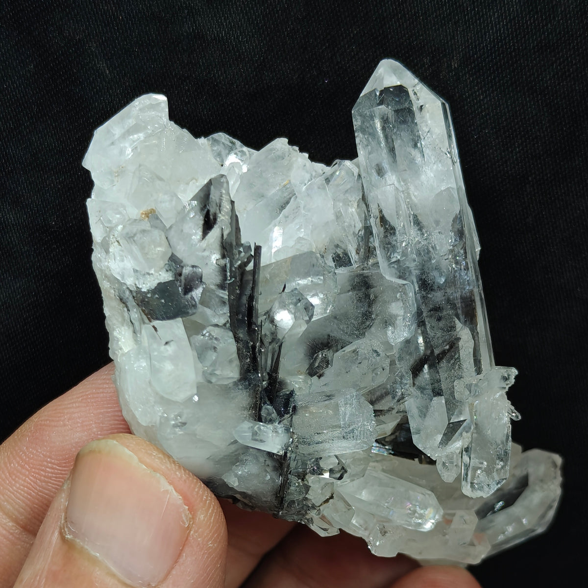 Natural brookite quartz cluster 62 grams