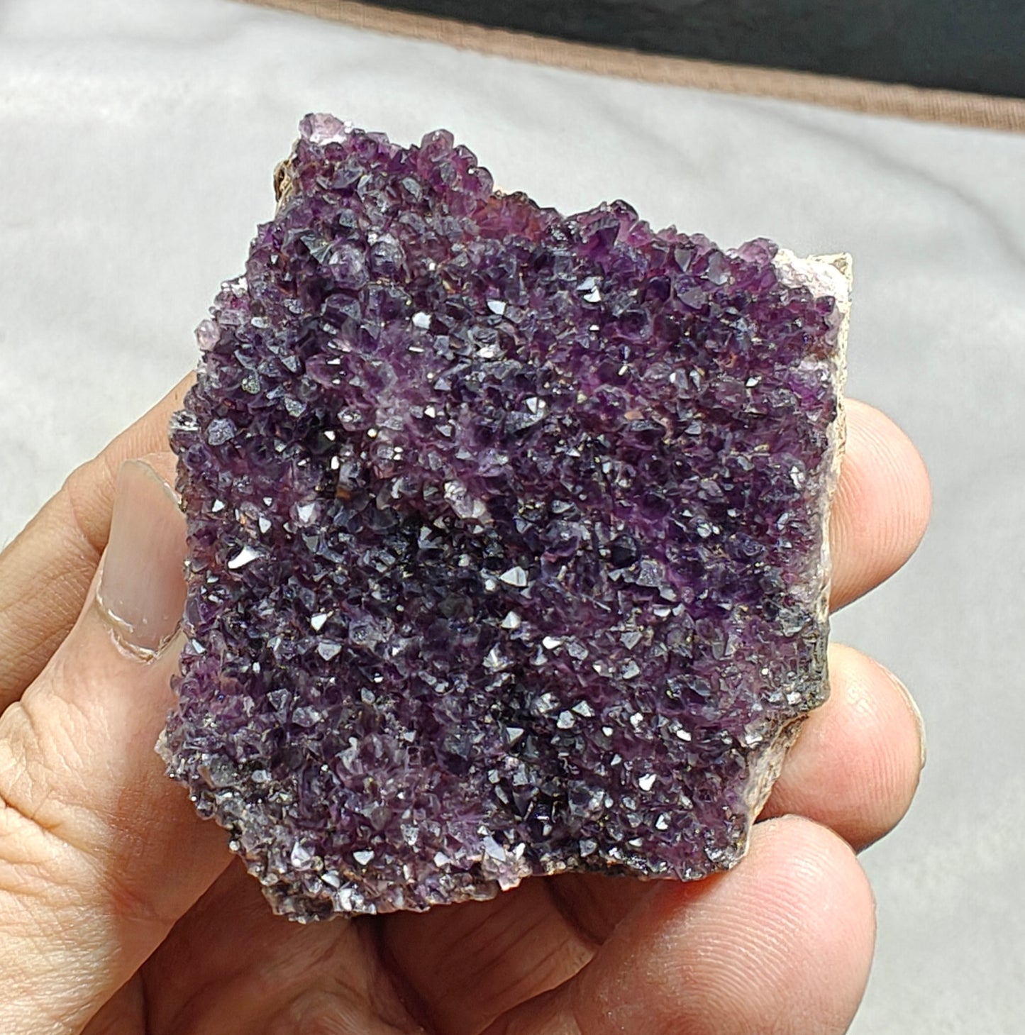 Drusy Amethyst crystals Cluster 73 grams