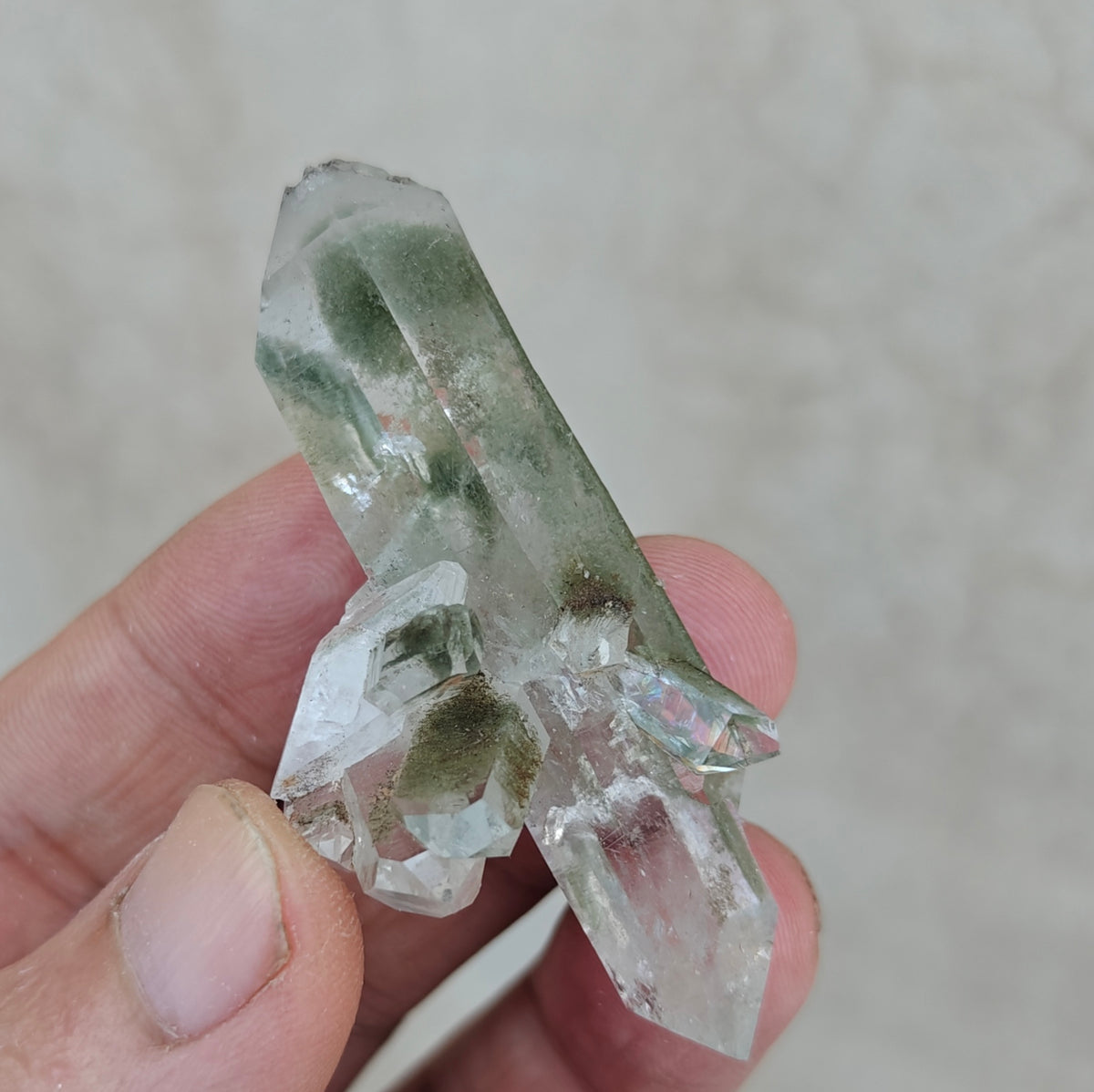 Natural beautifully terminated Chlorite Quartz crystal 27 grams