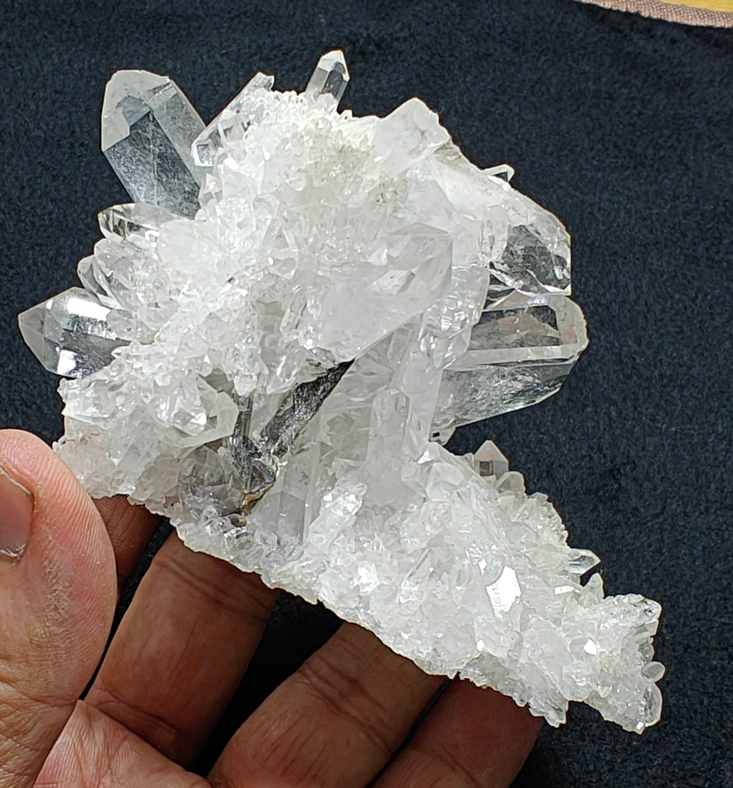Single beautiful high lusterous Quartz Crystals with brookite on matrix 244 grams