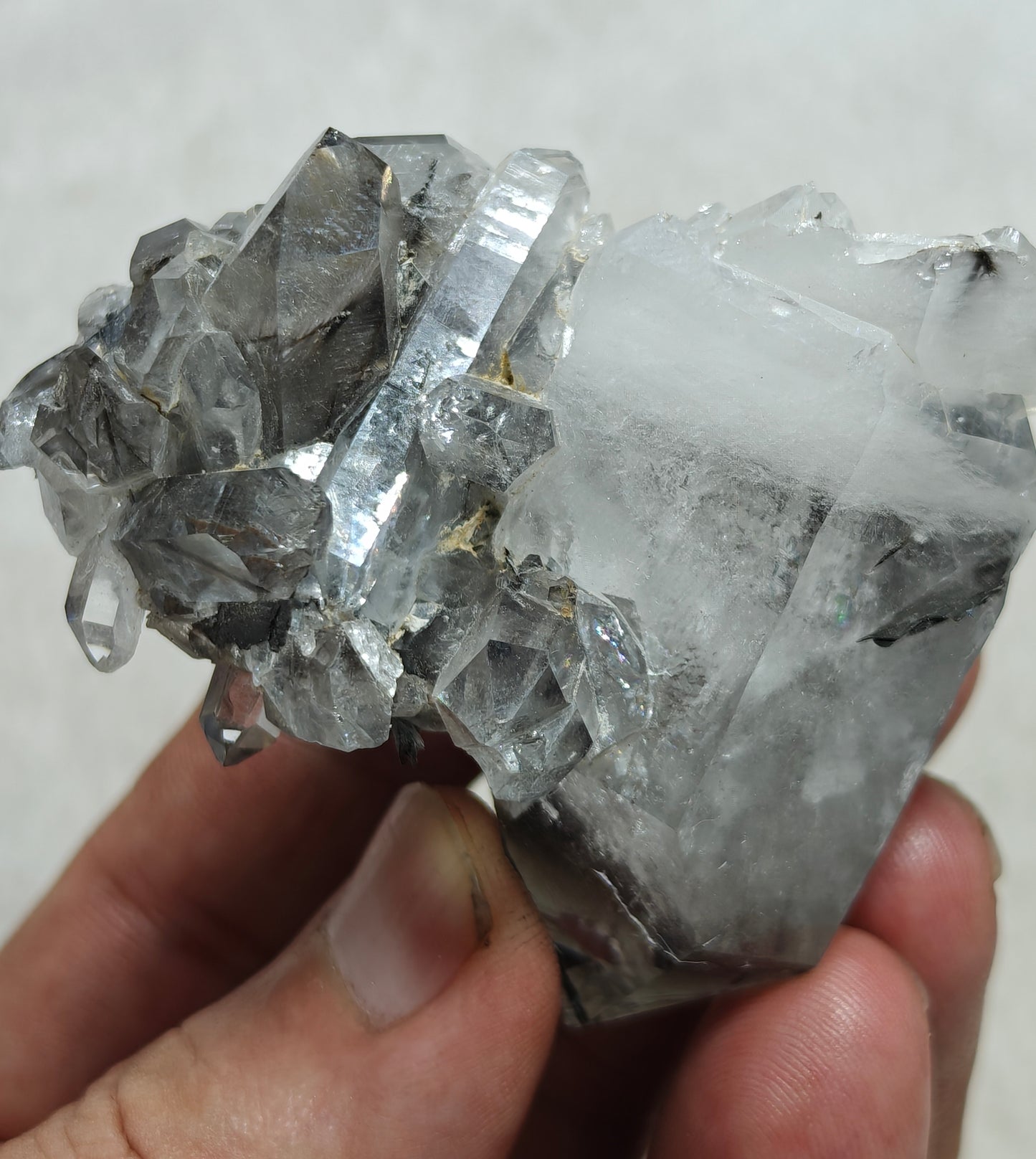 Brookite included Quartz Crystals specimen 140 grams