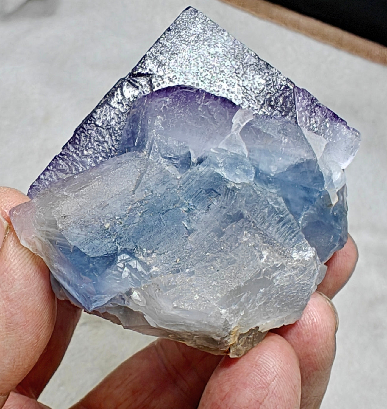 Purple and Blue phantom like Fluorite 330 grams