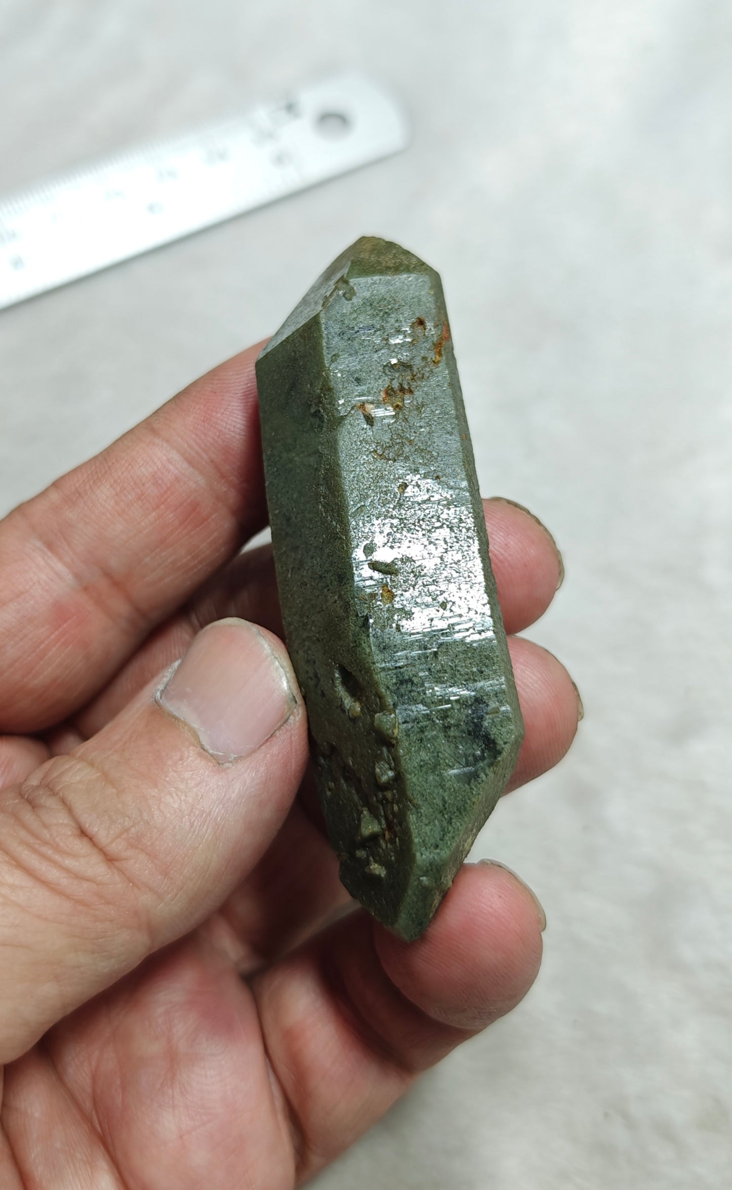 Natural double terminated Chlorite Quartz 46 grams