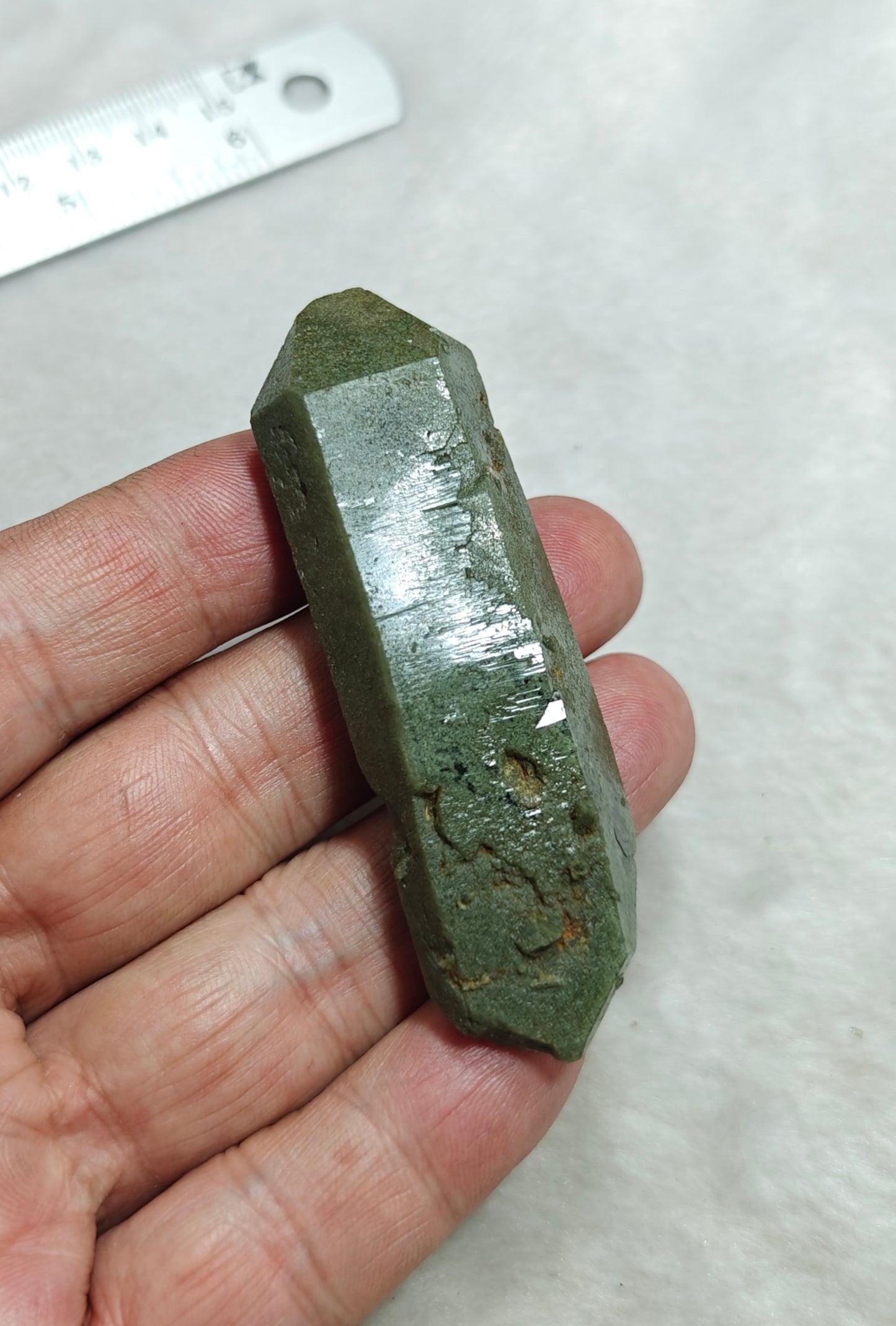 Natural double terminated Chlorite Quartz 46 grams