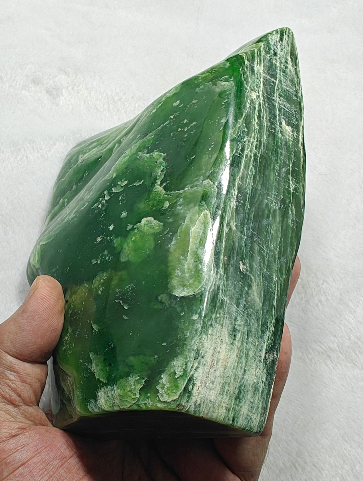 Polished Nephrite tumble freeform 1570 grams