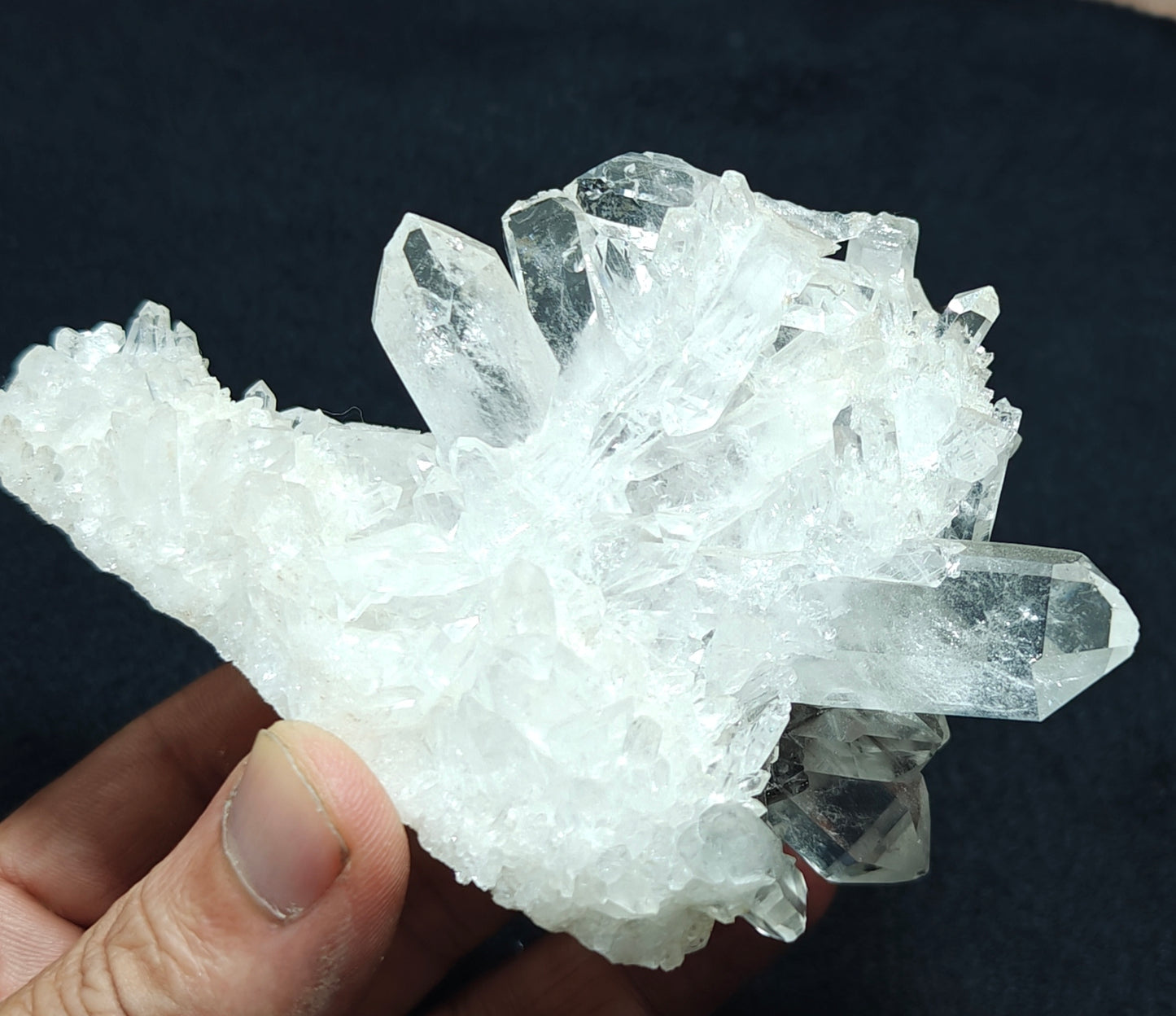 Single beautiful high lusterous Quartz Crystals with brookite on matrix 244 grams