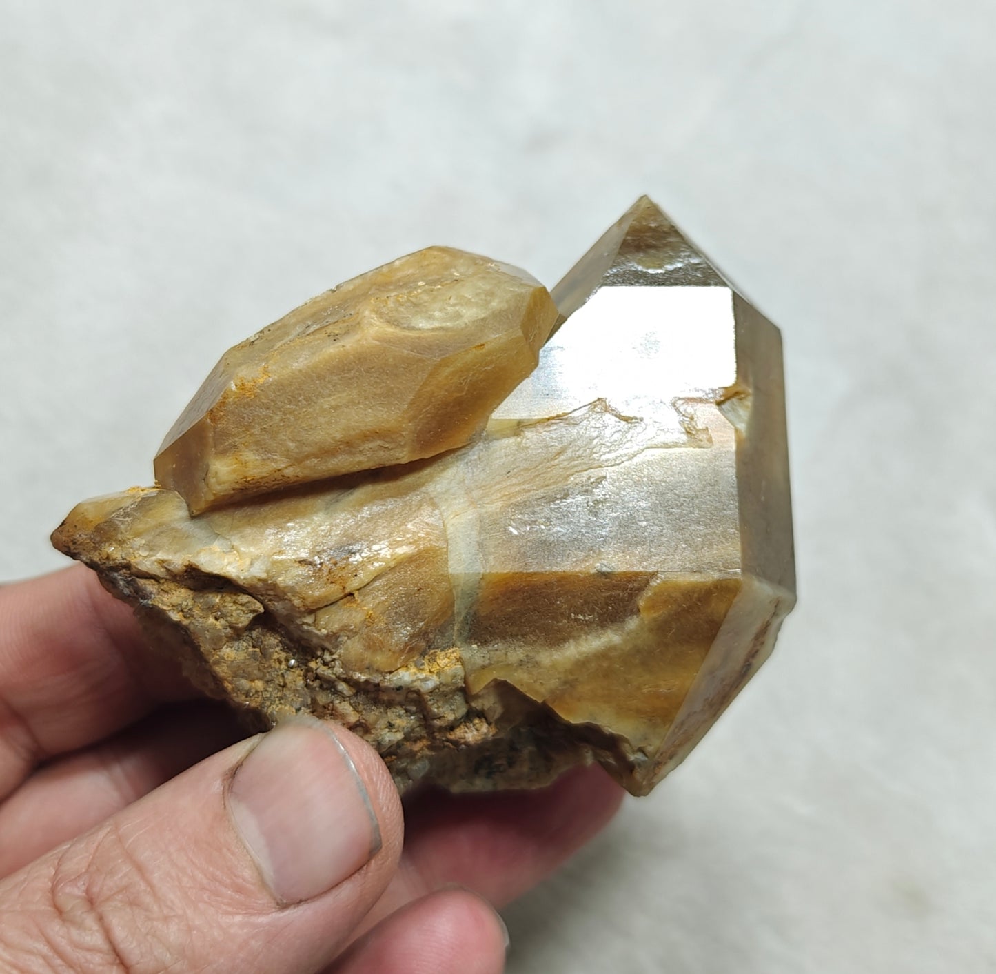 Astrophyllite included Quartz Crystals specimen 210 grams