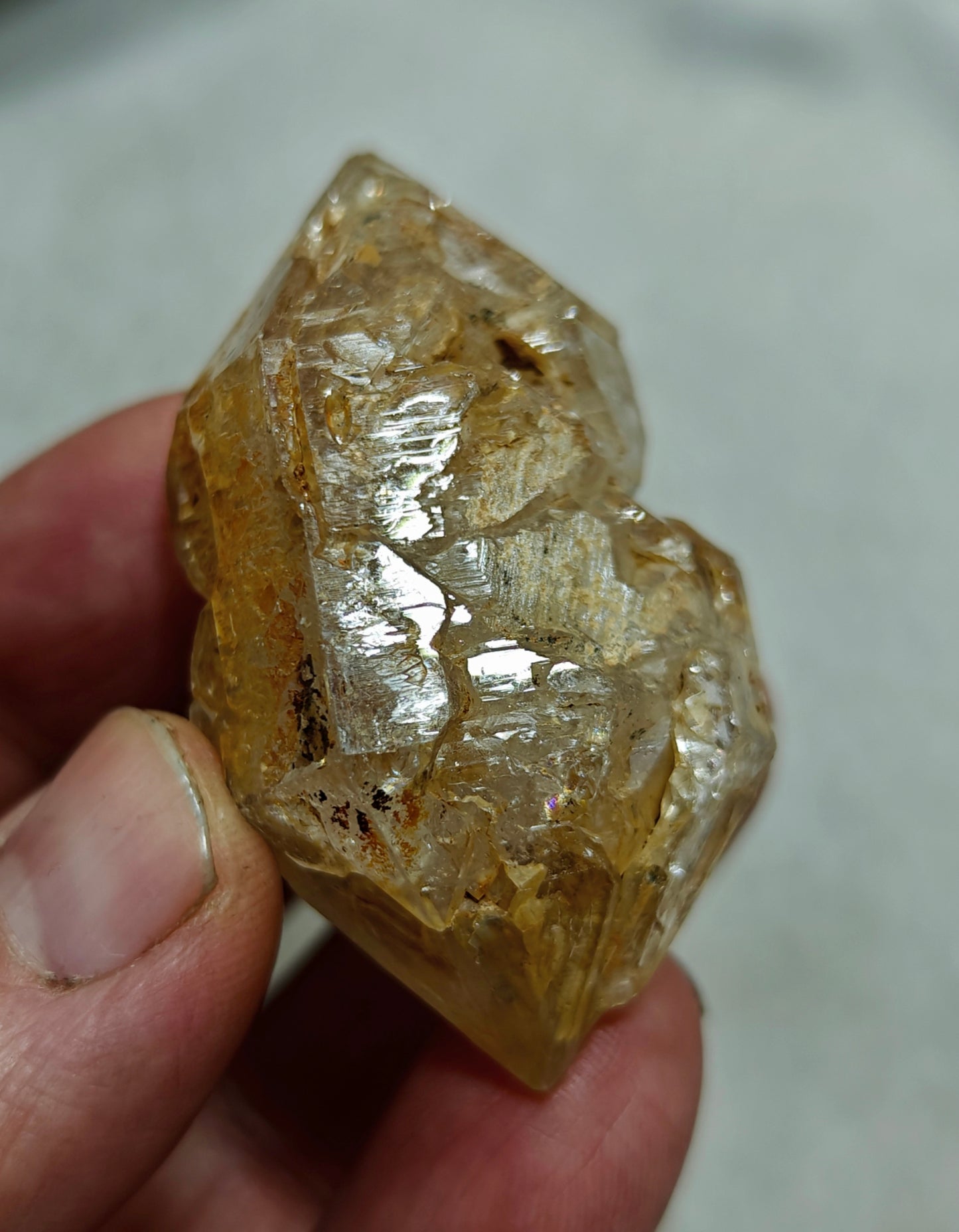 Single double terminated Fenster Quartz Crystal 46 grams