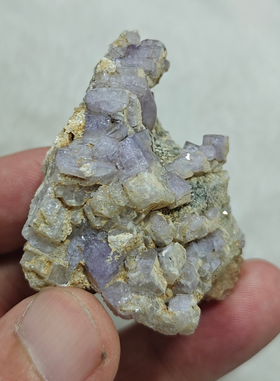 An amazing specimen of purple Apatite crystals on matrix 57 grams