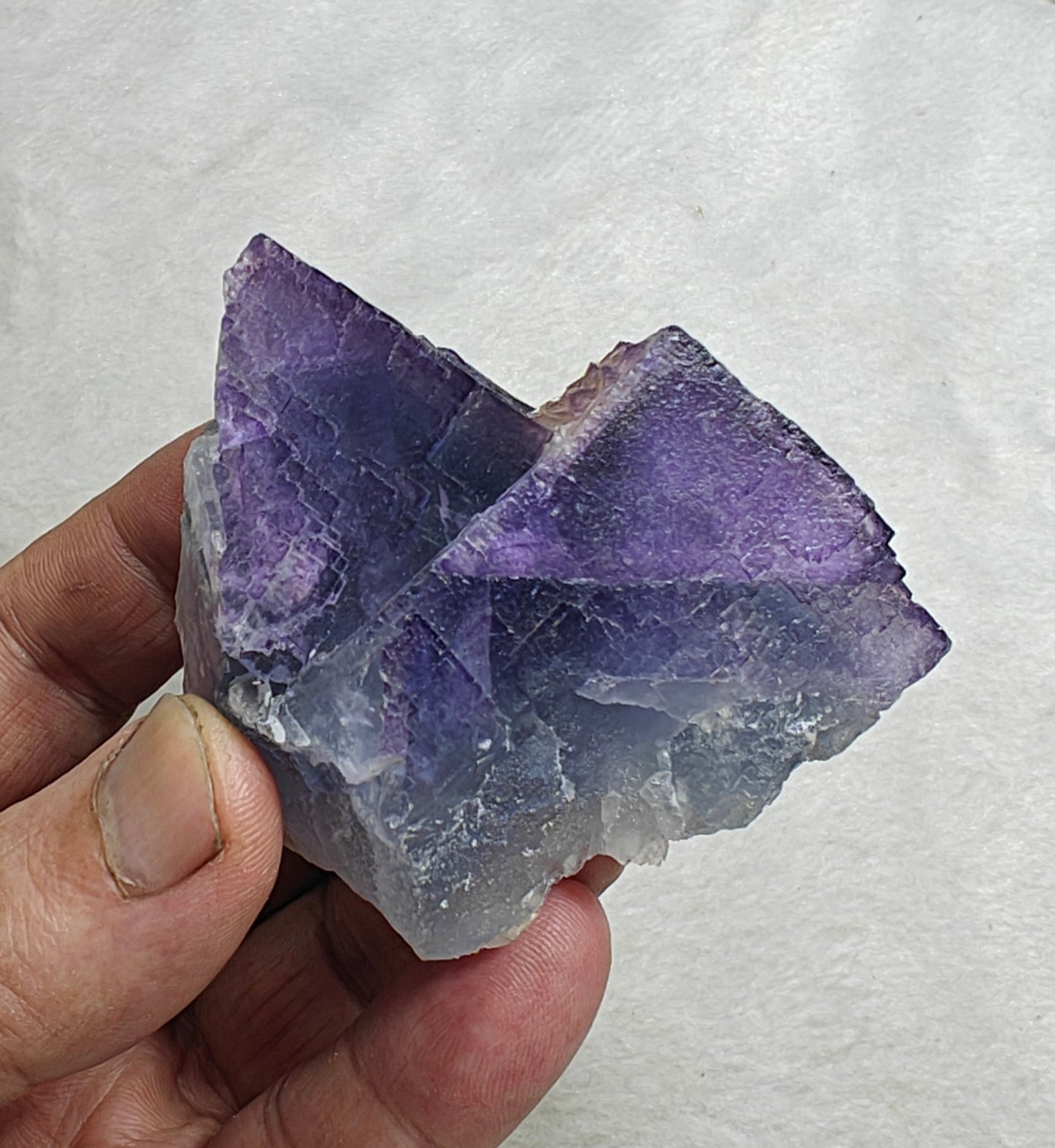 Natural Purple Fluorite with blueish zoning 190 grams