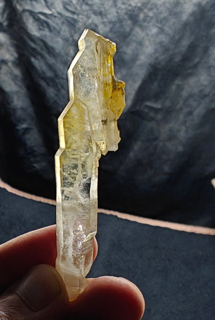 Natural iron included yellow faden quartz 16 grams