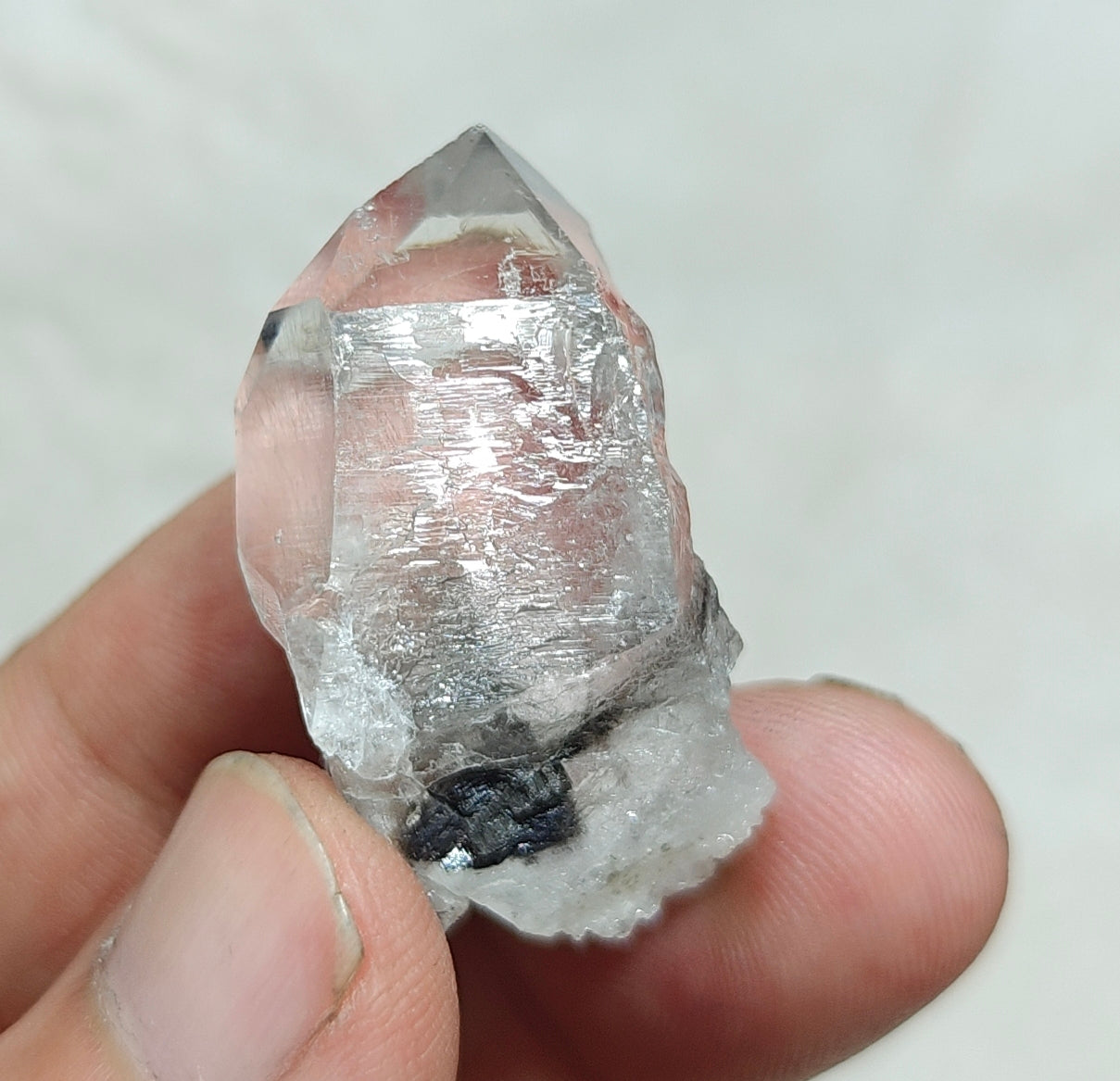 Single beautiful brookite included Quartz Crystal 17 grams