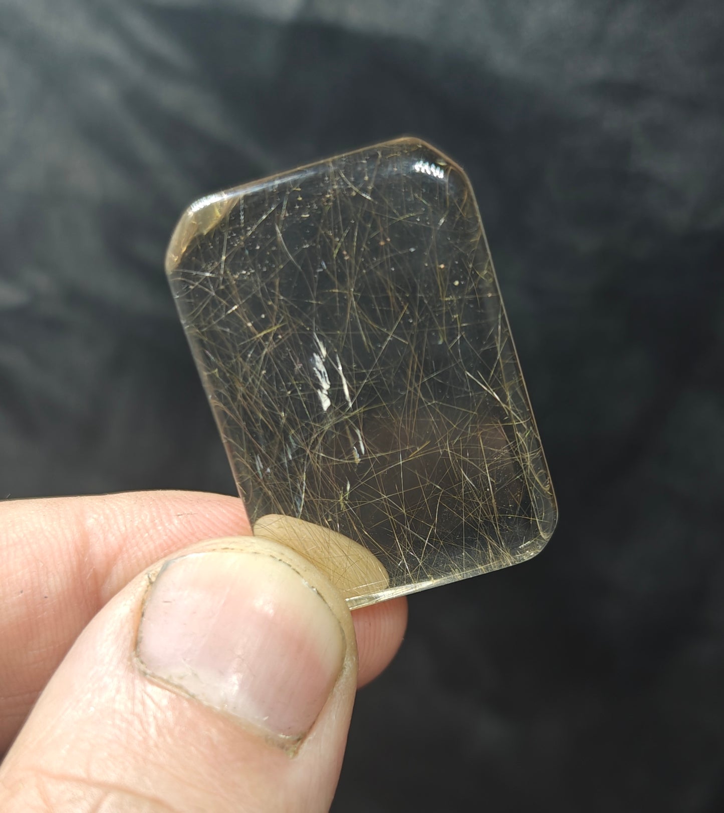Golden Rutile Included Quartz – Polished Freeform 12.5 grams