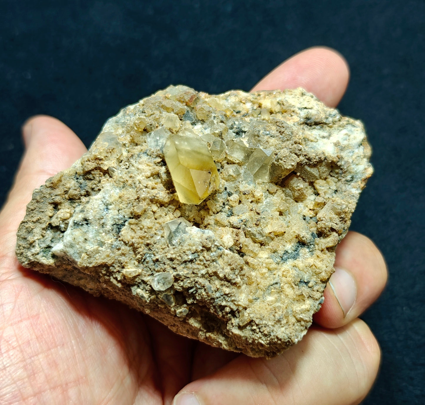 Astrophyllite Quartz Crystals on matrix 197 grams