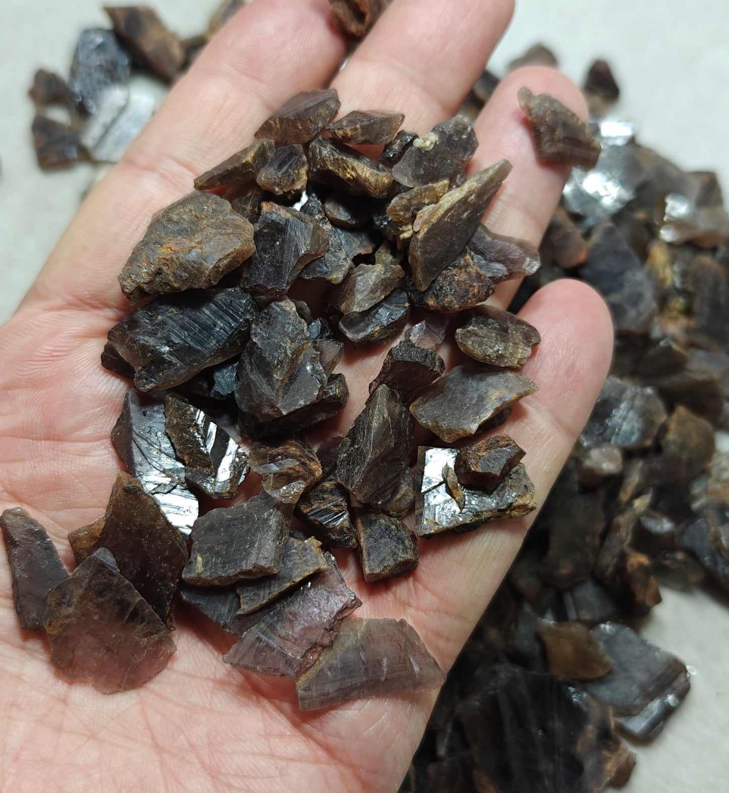 Natural axinite crystals 550 grams