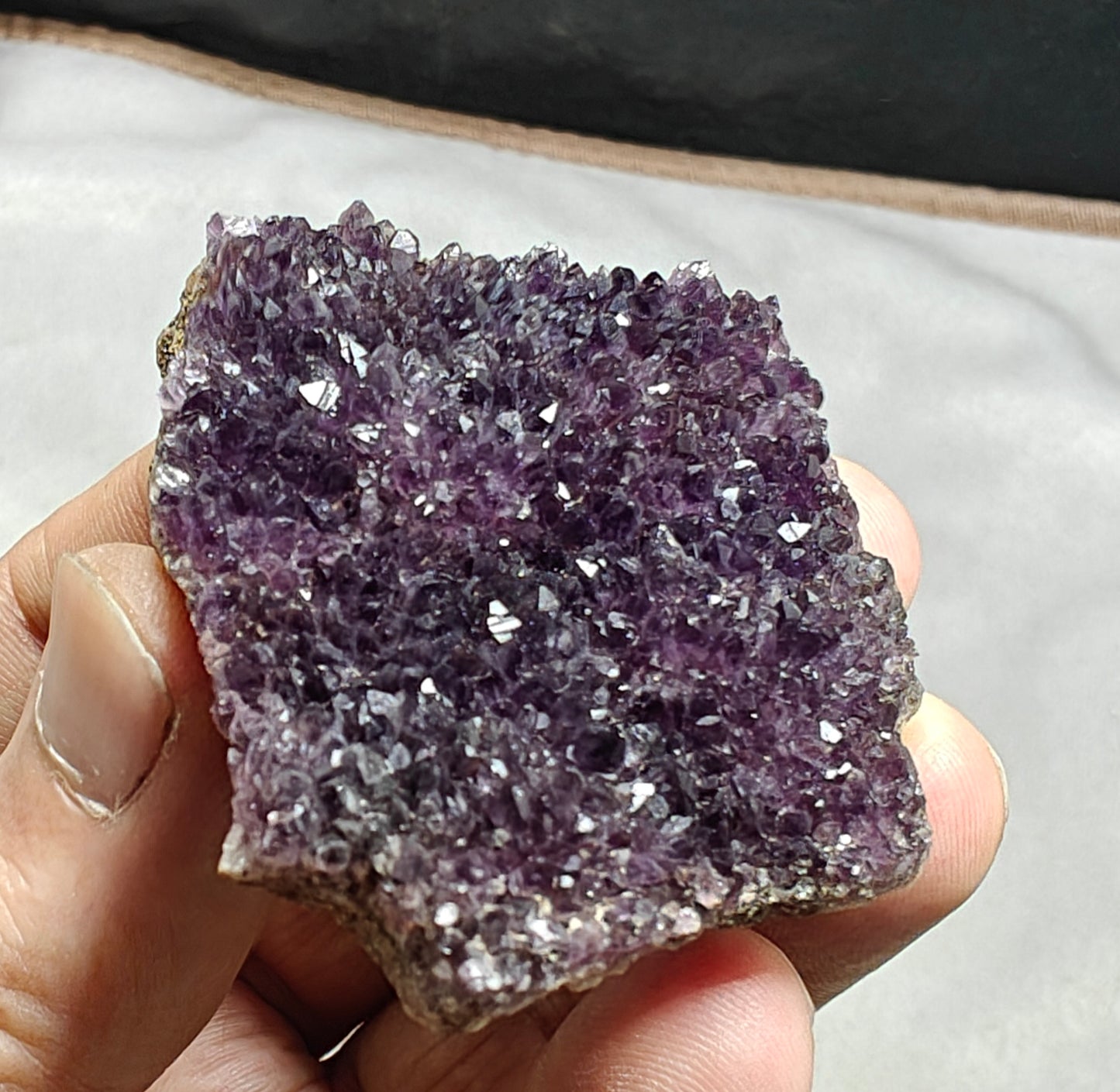 Drusy Amethyst crystals Cluster 73 grams