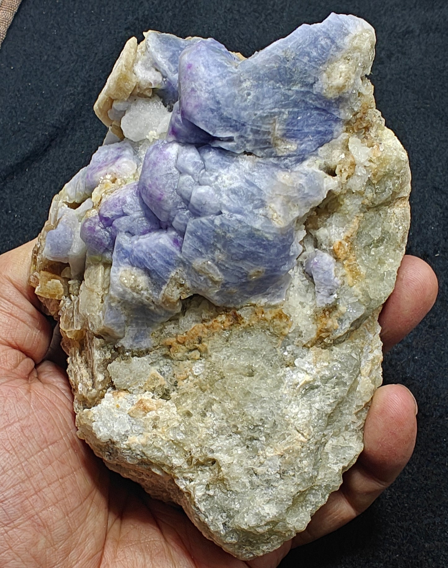 Natural hackmanite specimen on matrix 730 grams