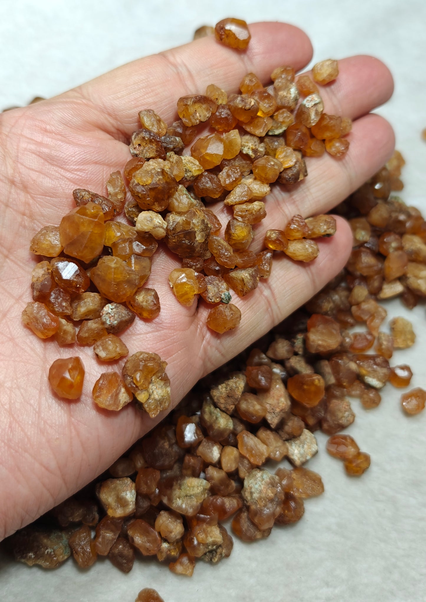 Natural grossular garnet collection 400 grams