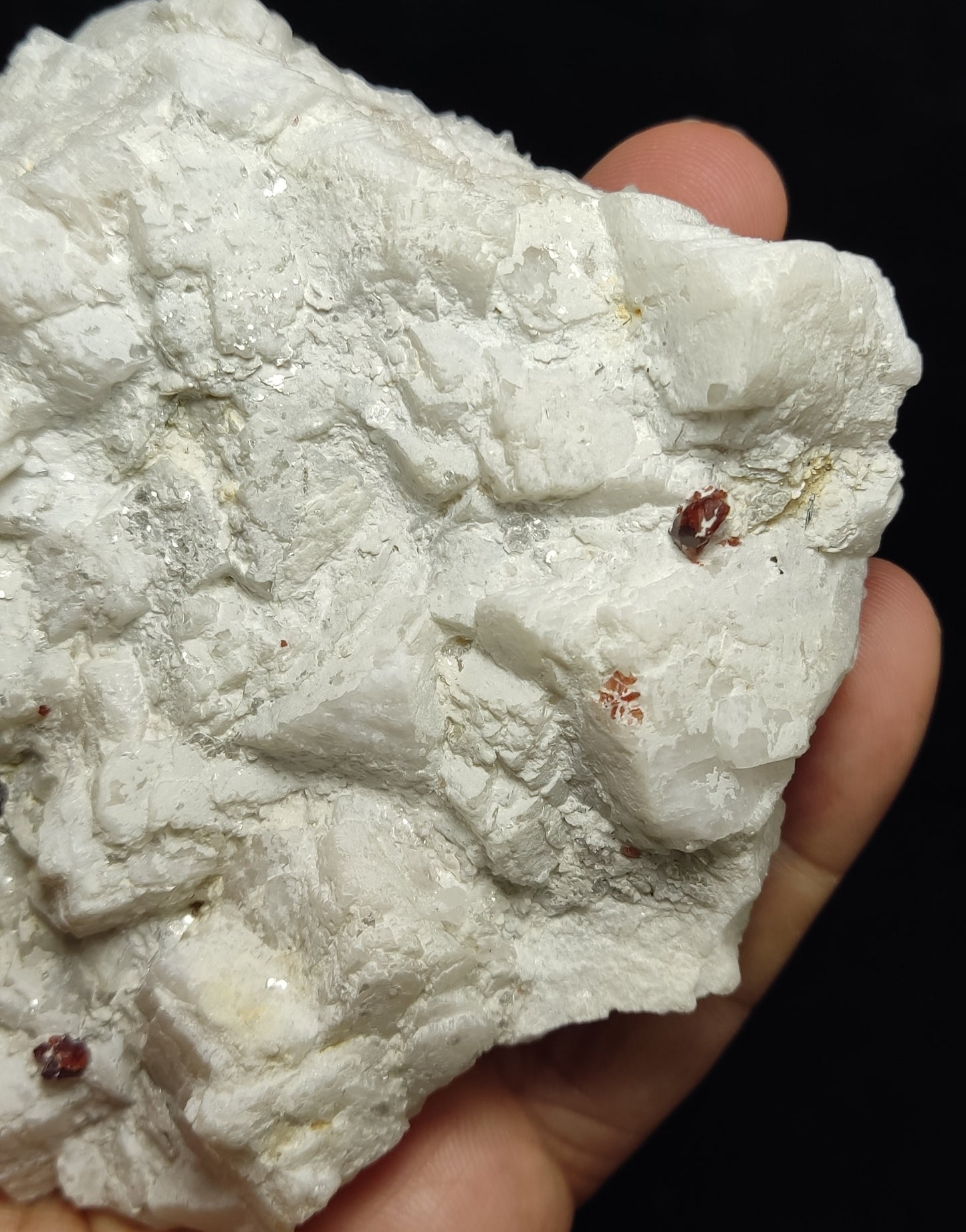 Spessartine Garnets on Matrix with terminated Quartz 347 grams