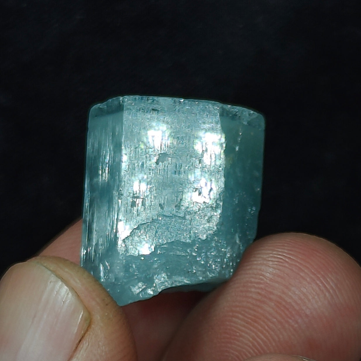 Afghanistan Aquamarine Crystal with tantalite 10 grams
