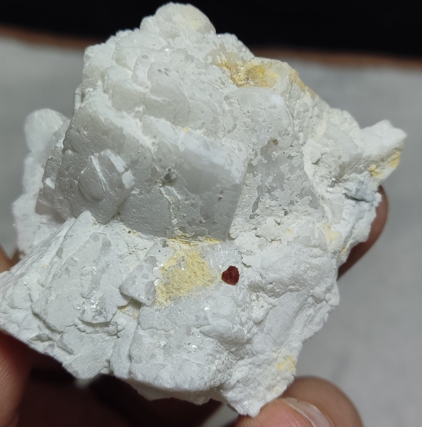 Spessartine Garnets on Matrix with terminated Quartz 85 grams