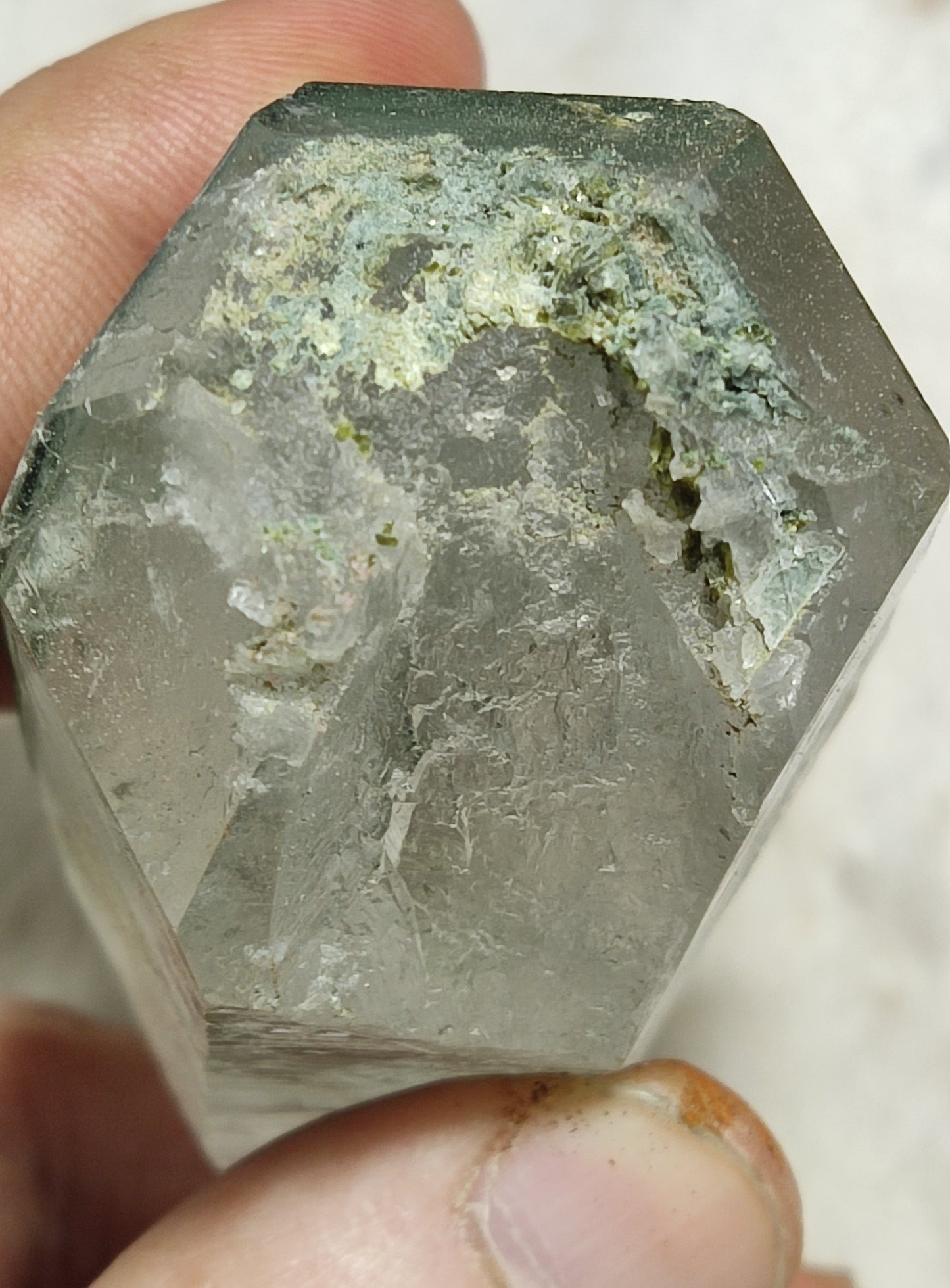 Natural Chlorite Quartz Crystal 166 grams