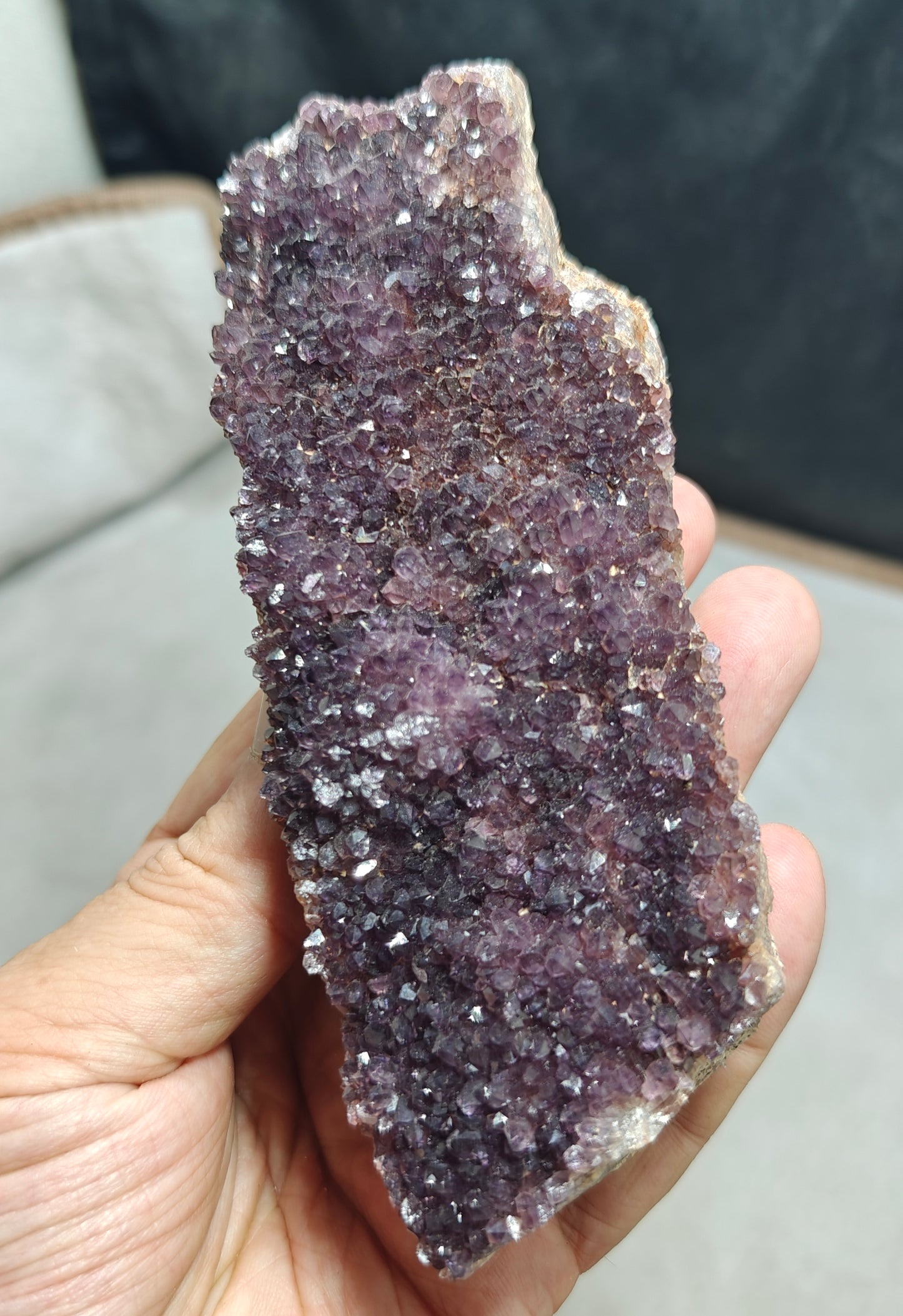 Natural Drusy Amethyst crystals Cluster 395 grams