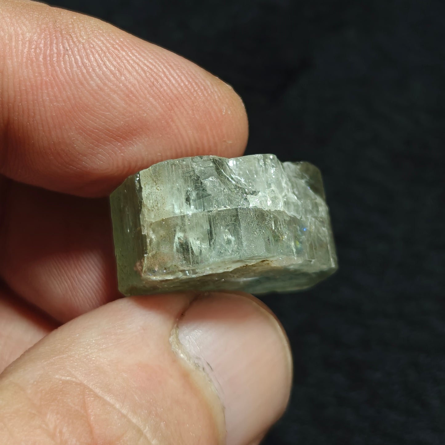 Natural green apatite crystal 14 grams