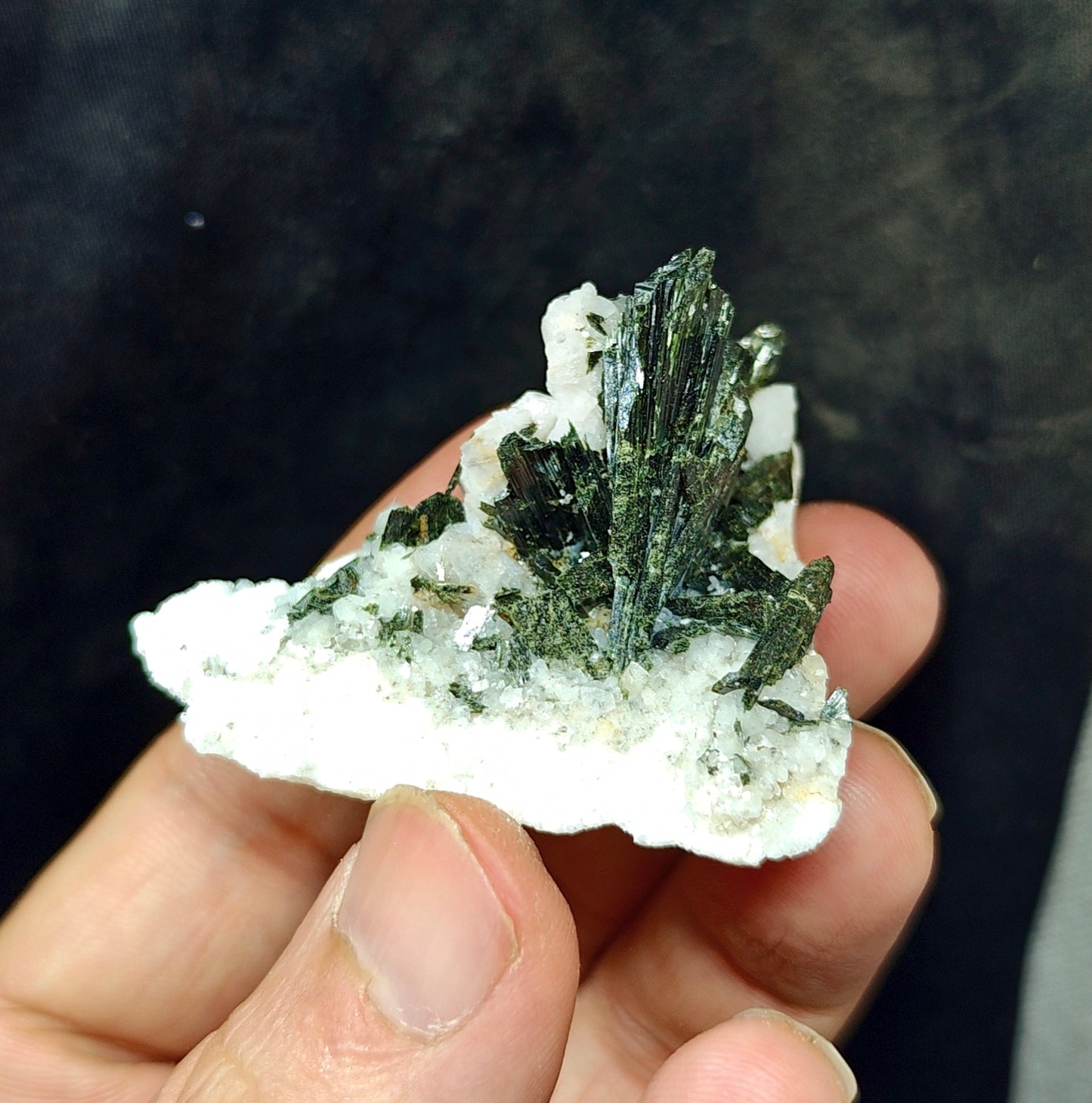 Single beautiful aesthetic aegirine crystals specimen 44 grams