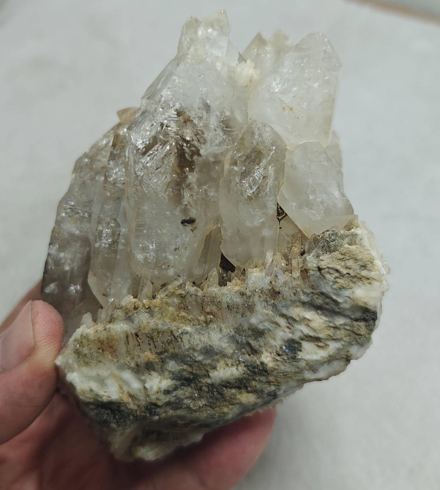 Beautiful specimen of DT fenster Quartz Crystal on matrix 508 grams