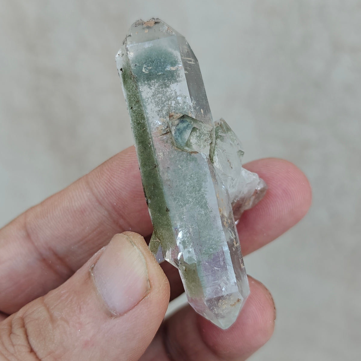 Natural beautifully terminated Chlorite Quartz crystal 27 grams