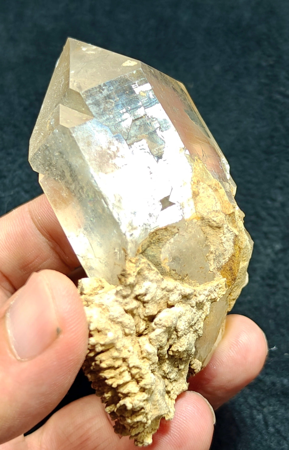 An Aesthetic specimen of  terminated Quartz Crystal 187 grams