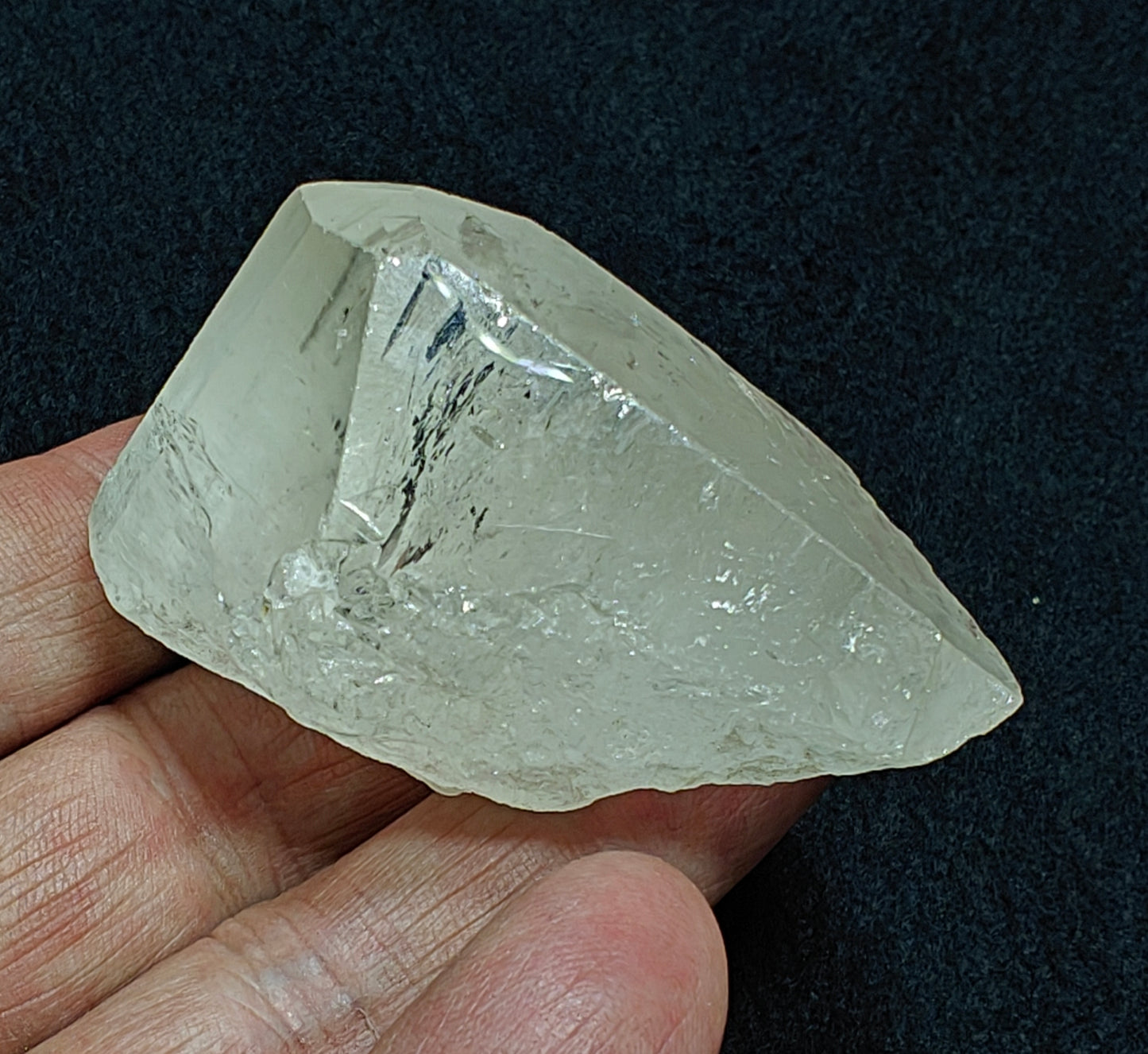 Single beautiful terminated Topaz crystal with Albite attachment 117 grams