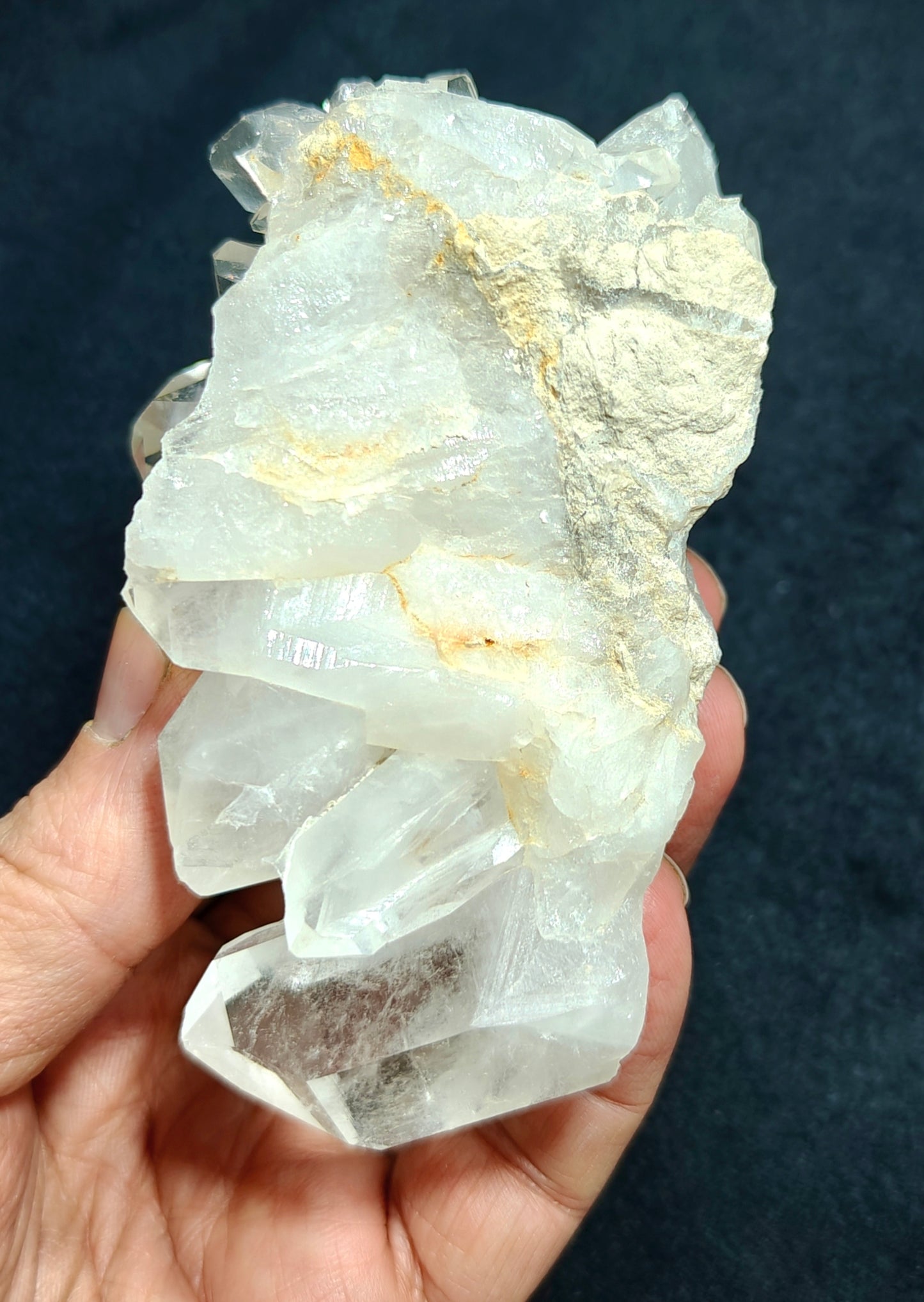An amazing specimen of Quartz Crystals cluster combined together with beautiful terminations 272 grams