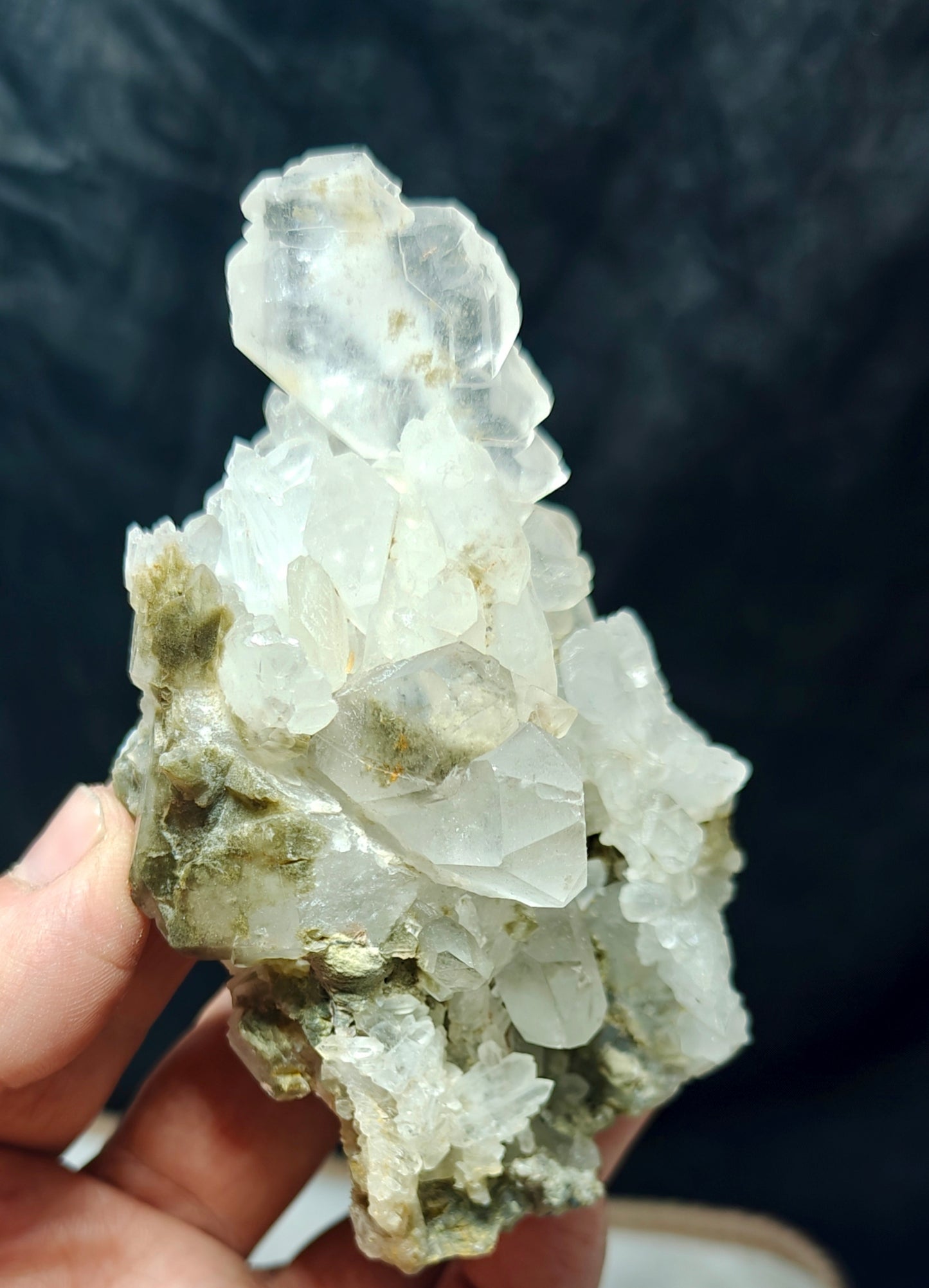 Natural Faden Quartz Crystal Specimen with chlorite inclusions 230 grams