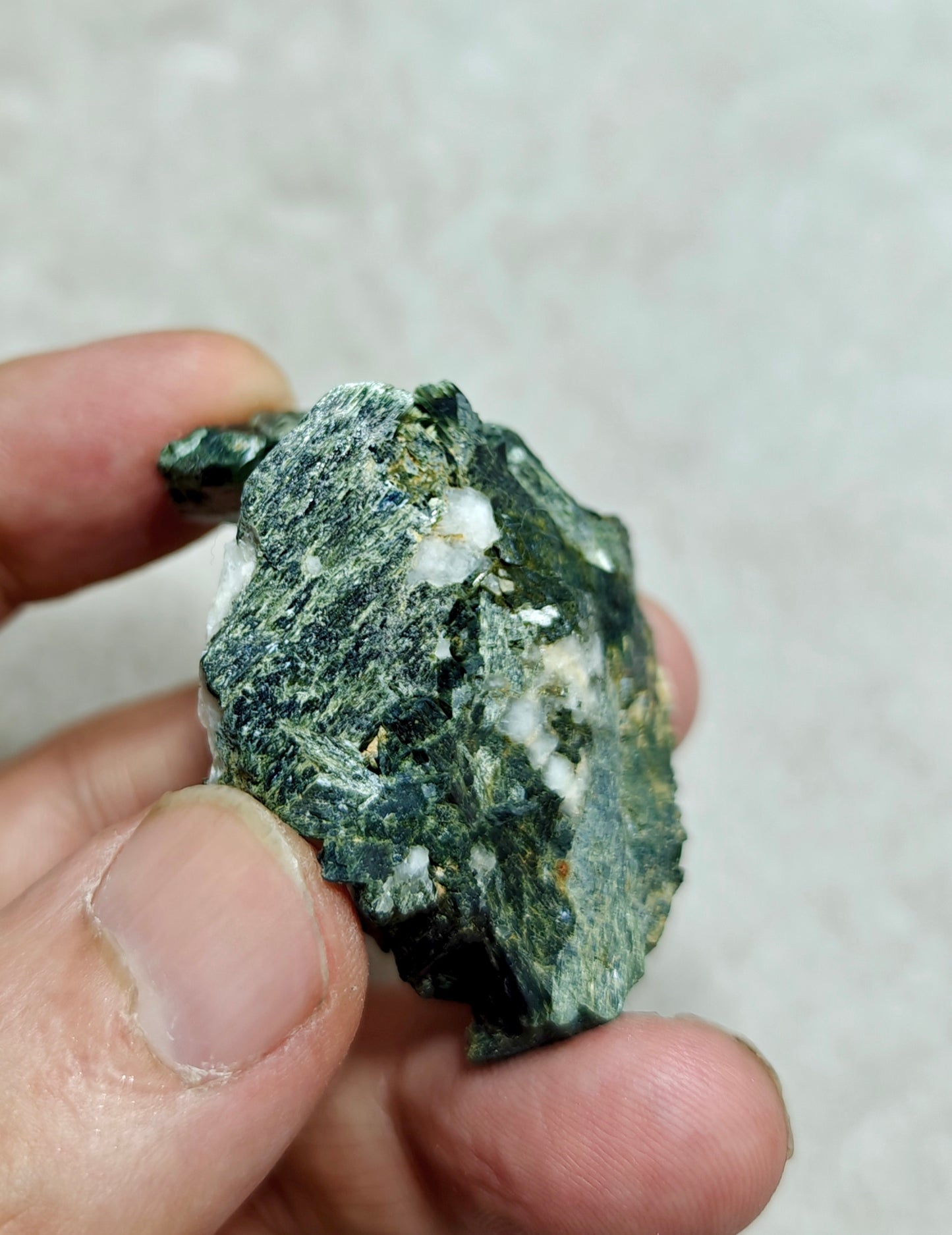 Single beautiful aesthetic aegirine crystals on matrix specimen 47 grams