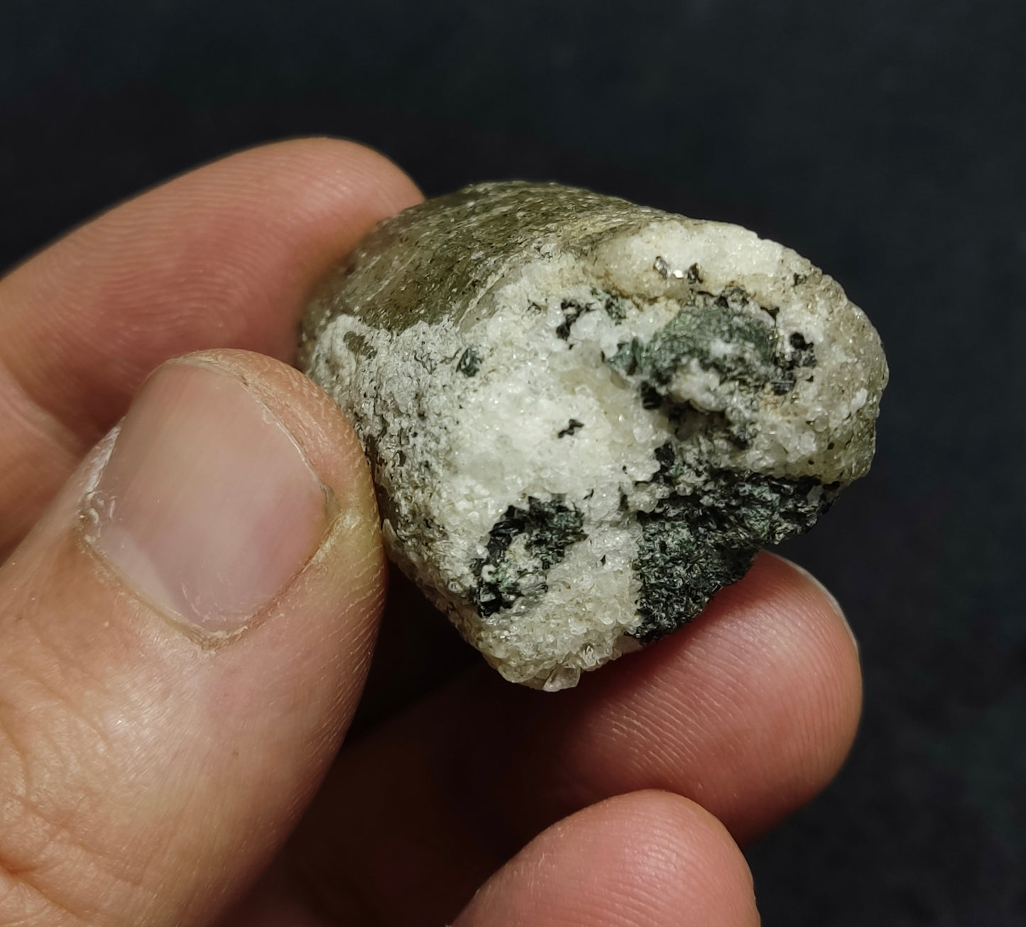 Natural scapolite crystal with Epidote 32 grams