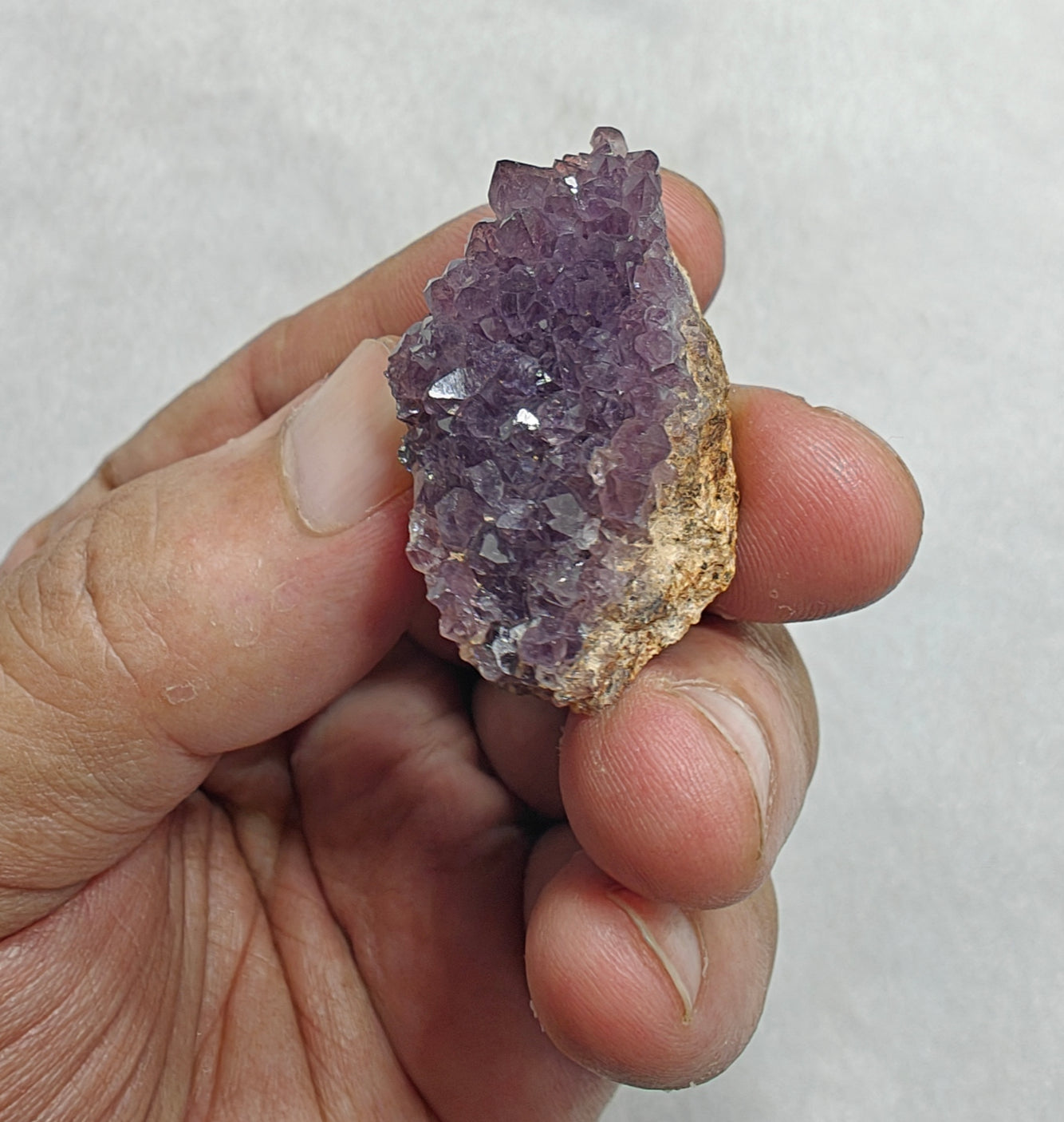 Small Single beautiful Drusy Amethyst crystals Cluster 19 grams