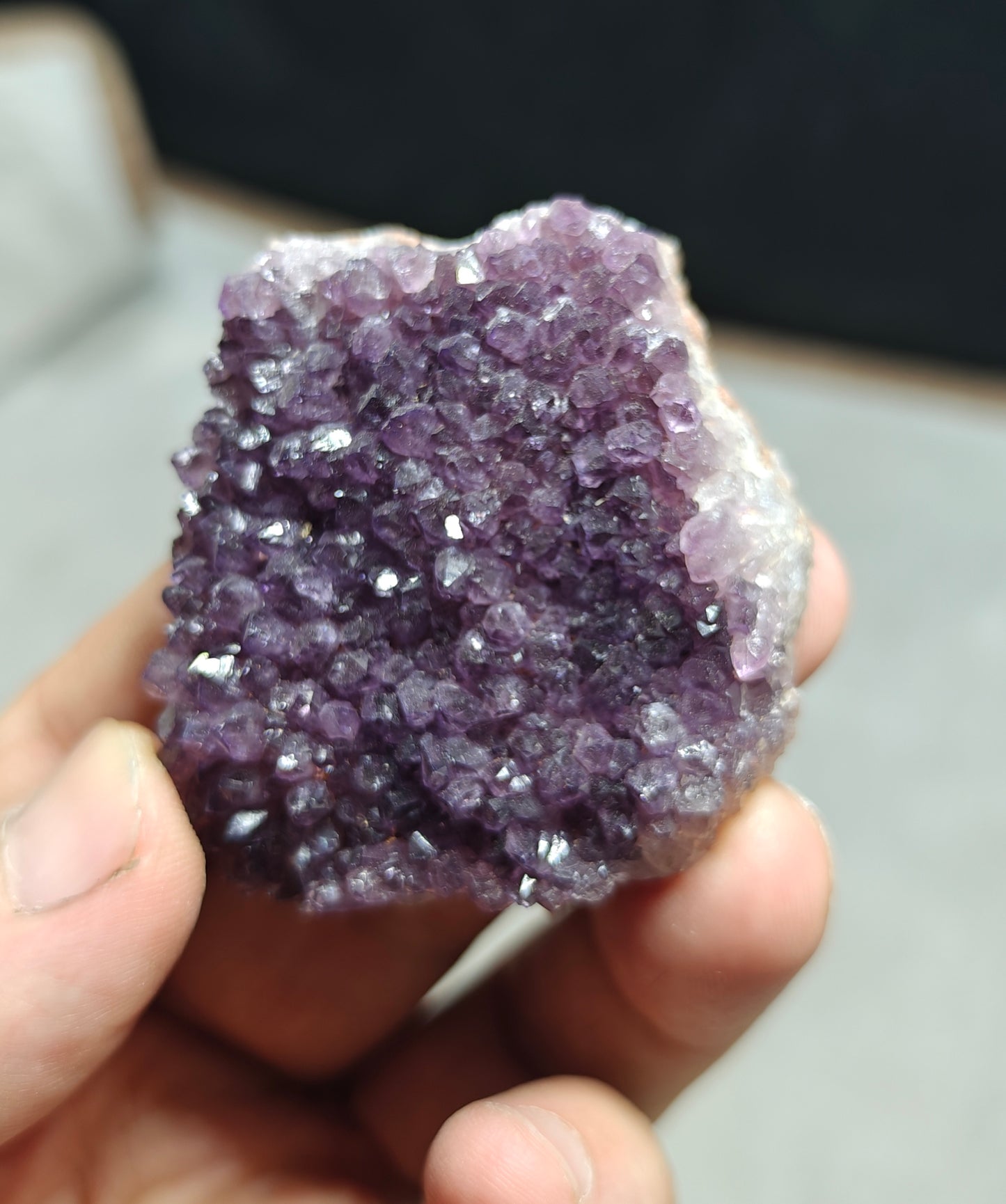 Single Beautiful Drusy Amethyst crystals Cluster specimens 74 grams
