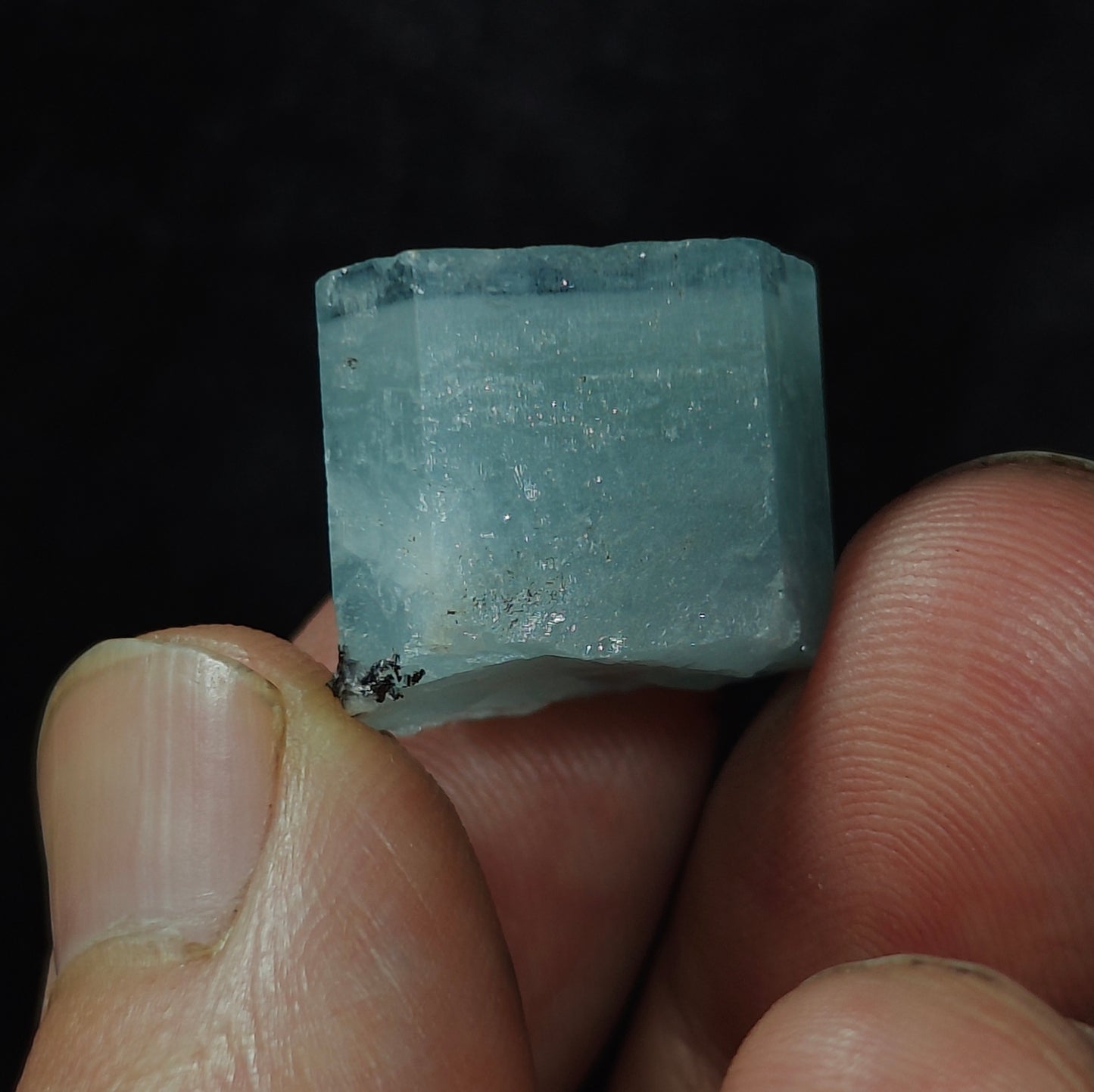 Afghanistan Aquamarine Crystal with tiny tantalite 45 carats