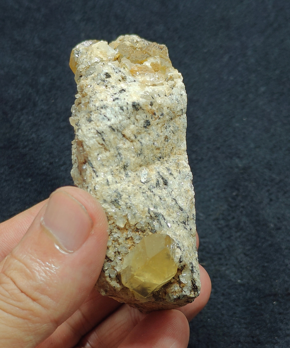 Astrophyllite included terminated Quartz Crystals on matrix with aegirine 193 grams