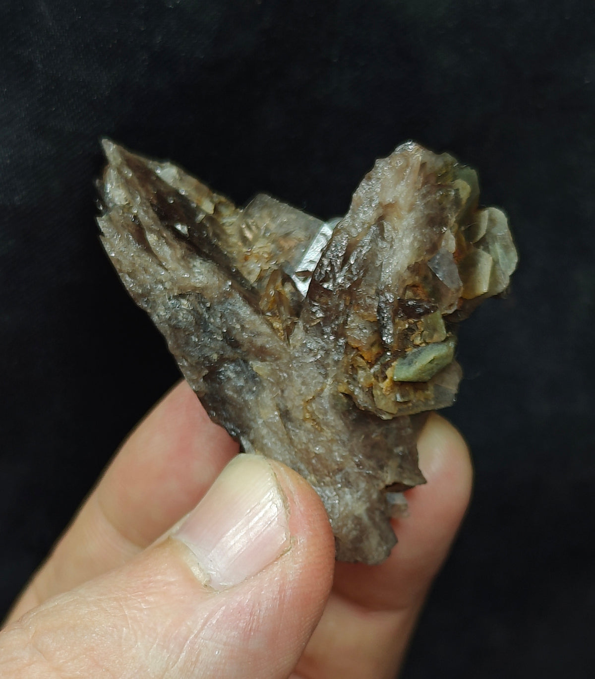 Axinite crystal cluster 38 grams