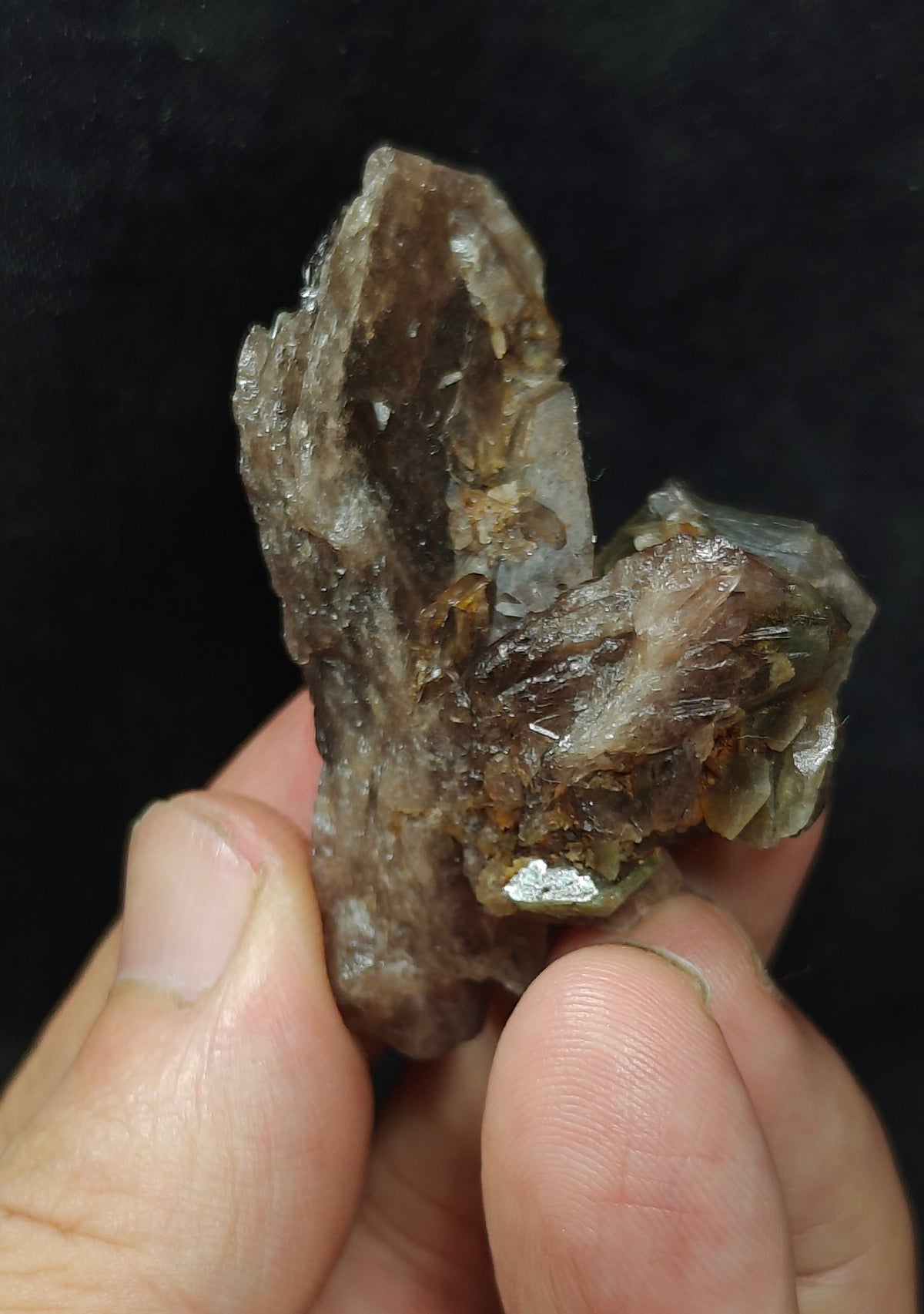 Axinite crystal cluster 38 grams