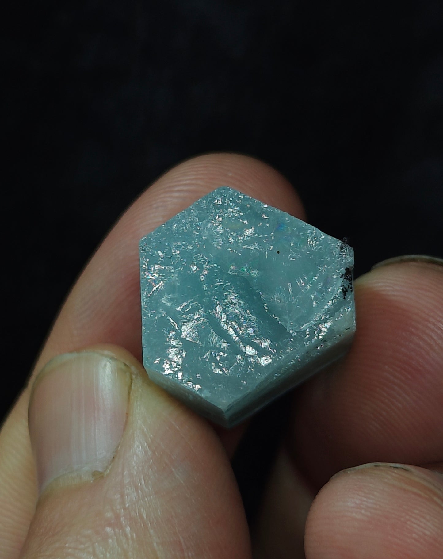 Afghanistan Aquamarine Crystal with tiny tantalite 45 carats