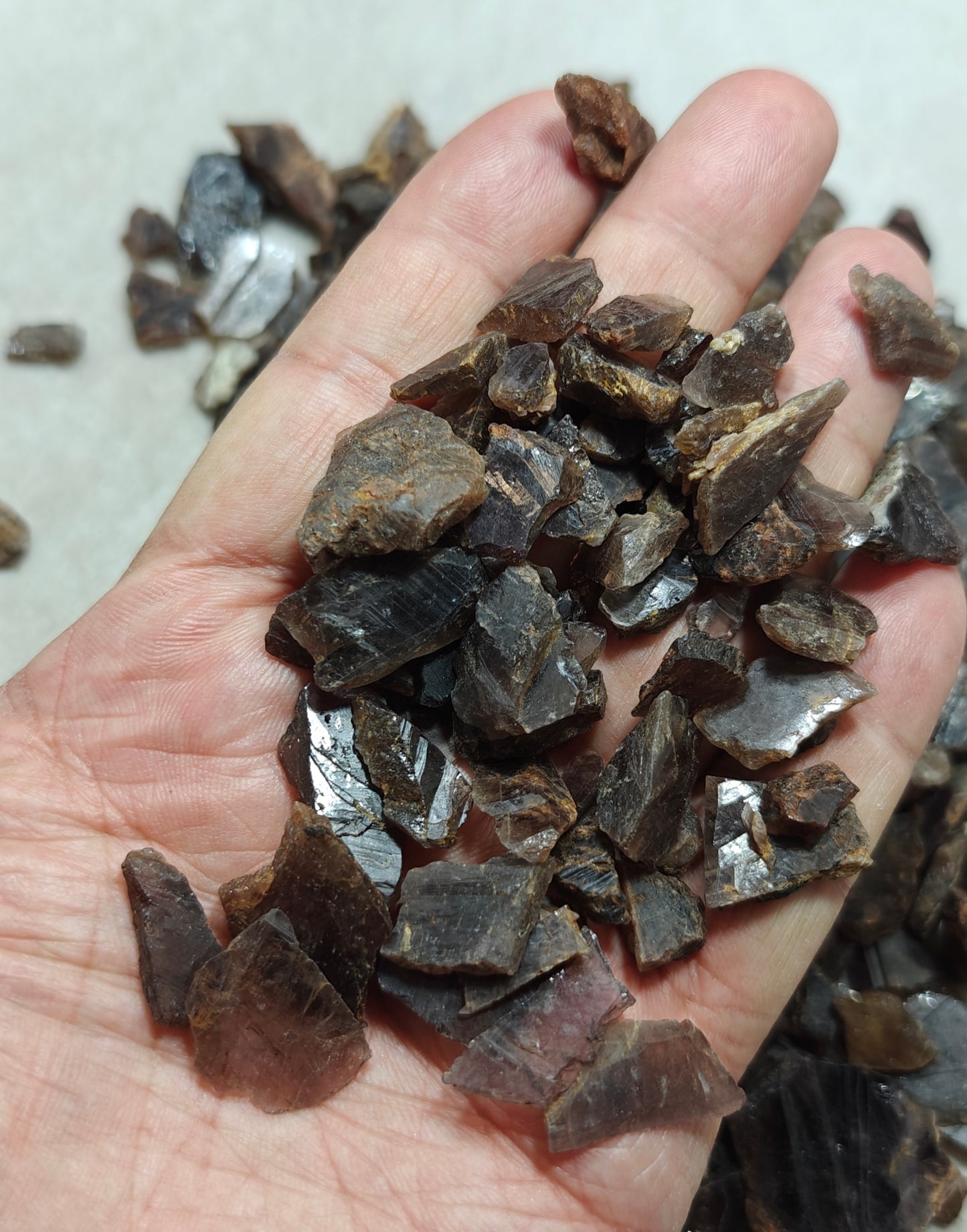 Natural axinite crystals 550 grams