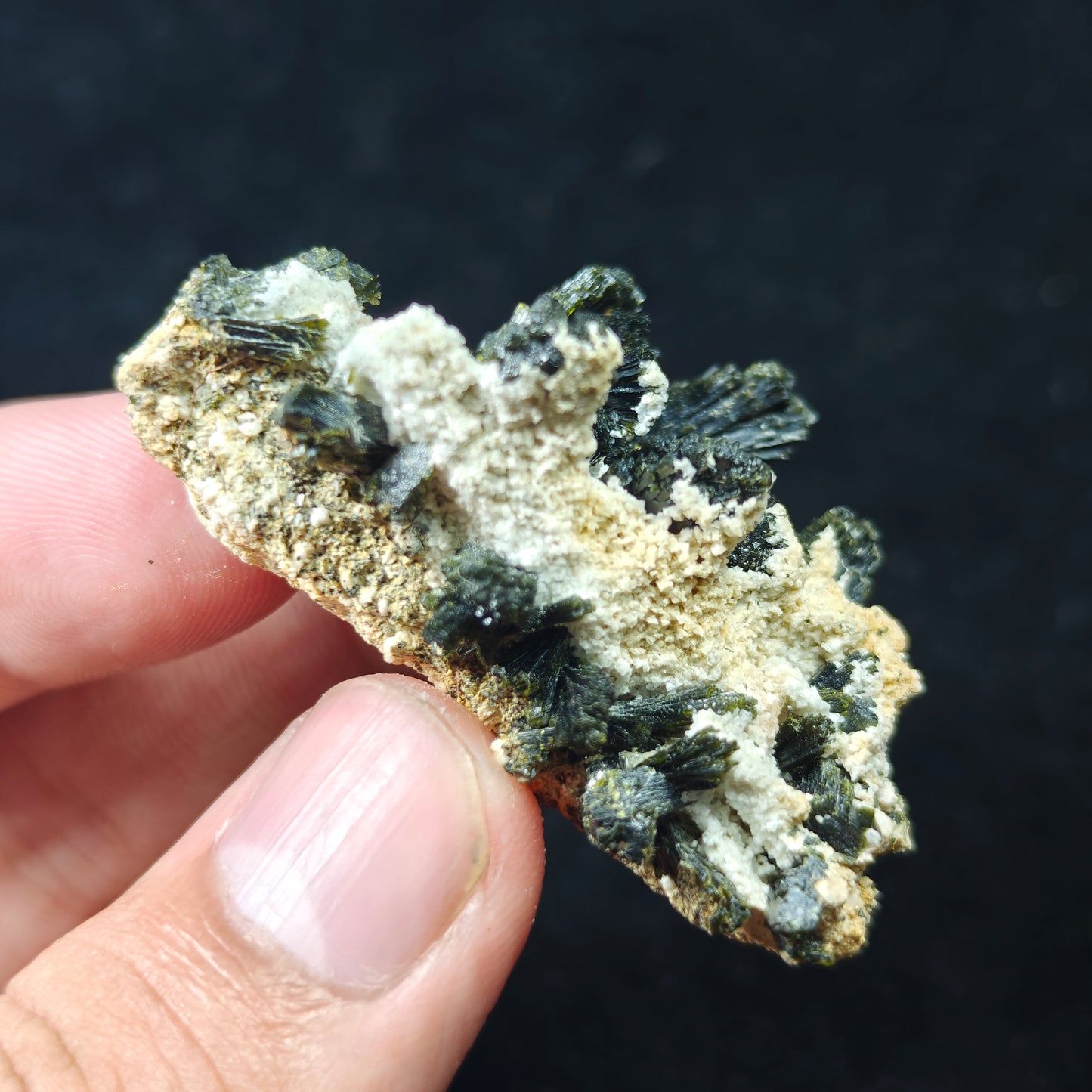 Natural epidote cluster on matrix 24 grams